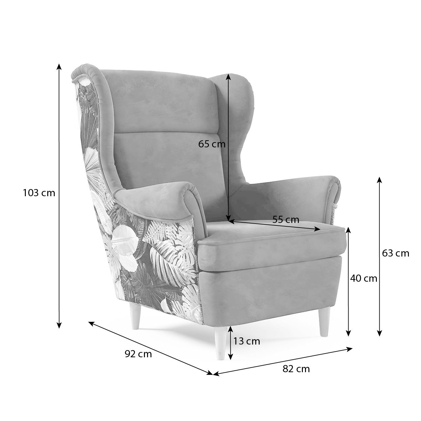 Beautysofa Ohrensessel Havana im skandinavischen Stil (hoher Rückenlehne & modernem Design), 4 trendige Farben zur Auswahl – Bild 3 von 5