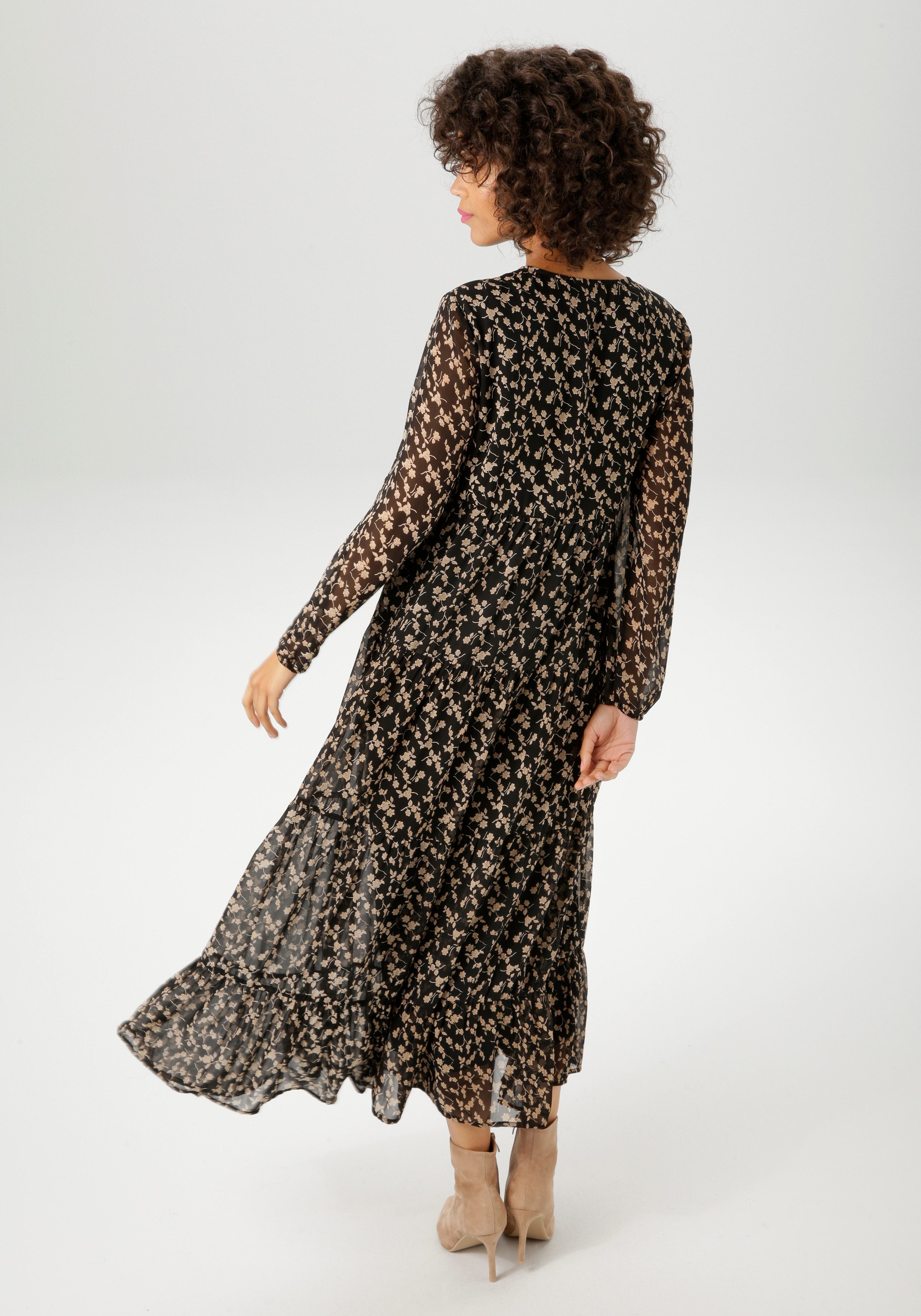 Aniston CASUAL Maxikleid mit verspieltem Blumendruck