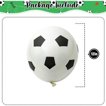 Lubgitsr Luftballon 20 Stück Fussball Luftballons, Schwarz Weiß Fußball Geburtstag Deko