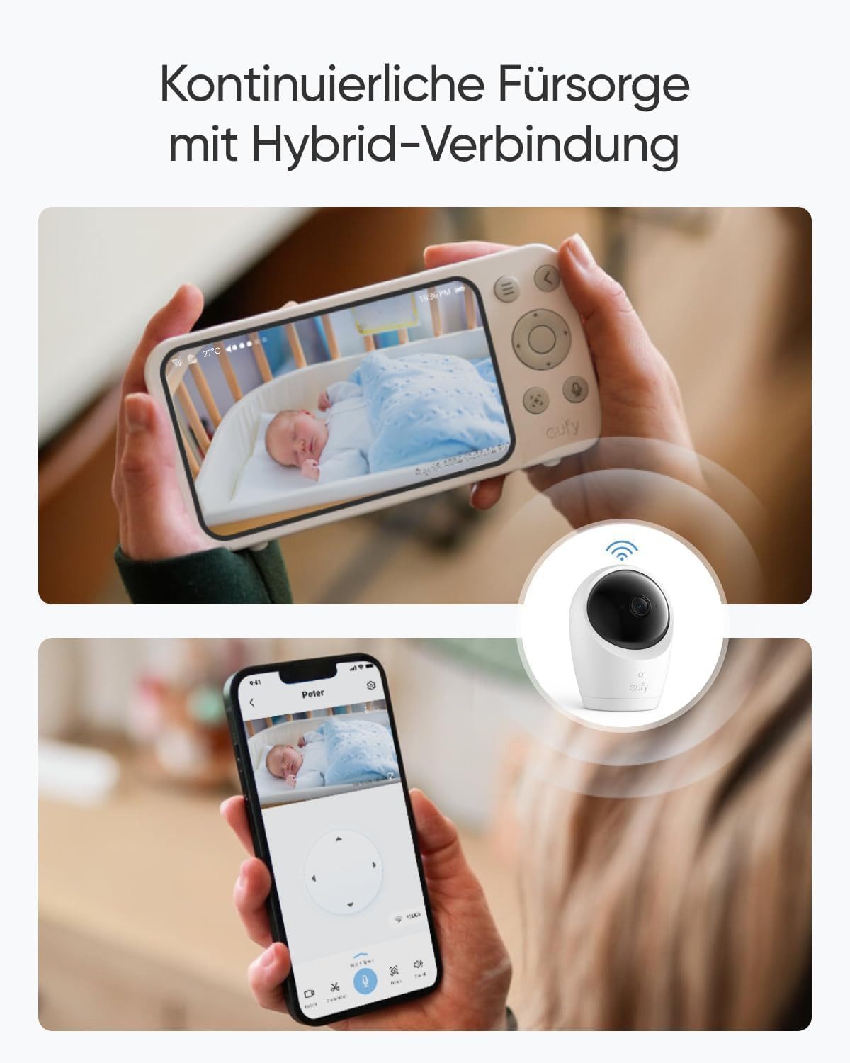 eufy Security Überwachungskamera eufy Babyphone mit Kamera E20 (Innenbereich, 1-tlg)