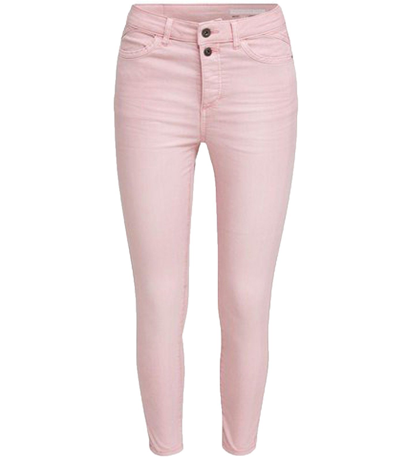 Esprit Regular-fit-Jeans »EDC by Esprit Ankle-Jeans sommerliche Damen Denim- Hose High-Waist Freizeit-Jeans Rosa« online kaufen | OTTO