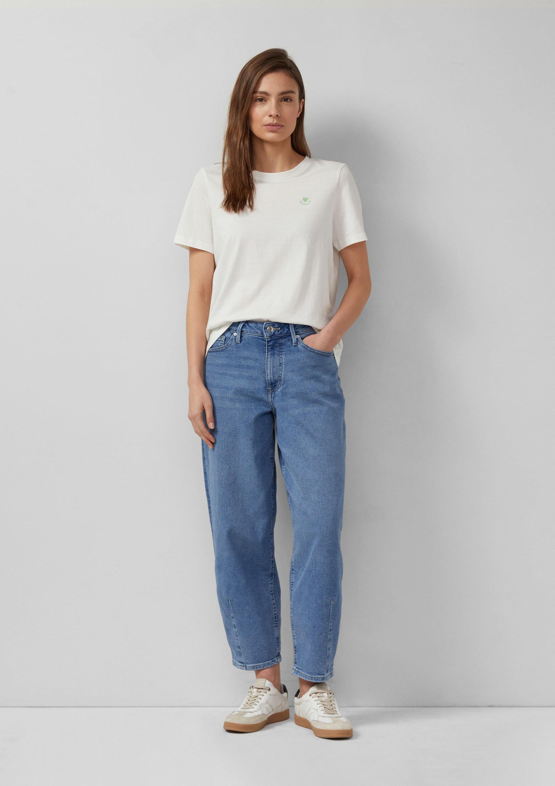 s.Oliver Weite Jeans Jeans-Hose Ankle-Jeans / Regular Fit / High Rise / Barrel Leg