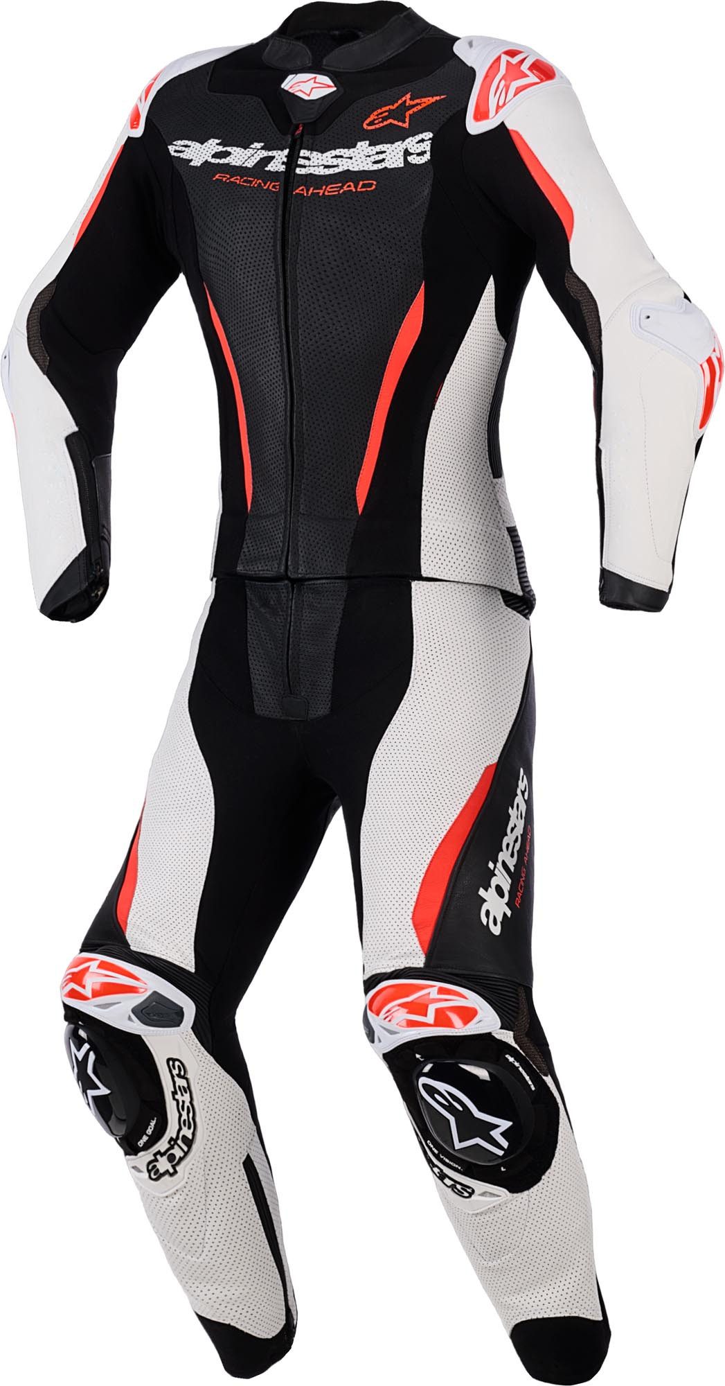 Alpinestars Motorradkombi Stella GP-R7 Damen 2-Teiler Motorrad Lederkombi Airbag vorbereitet,Verbindungsreißverschluss,Ellenbogenprotektore