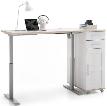BEGA OFFICE Rollcontainer Romance, 2 Schubladen & Tür, Höhe von 120 cm passend zu höhenverstellbarem Schreibtisch