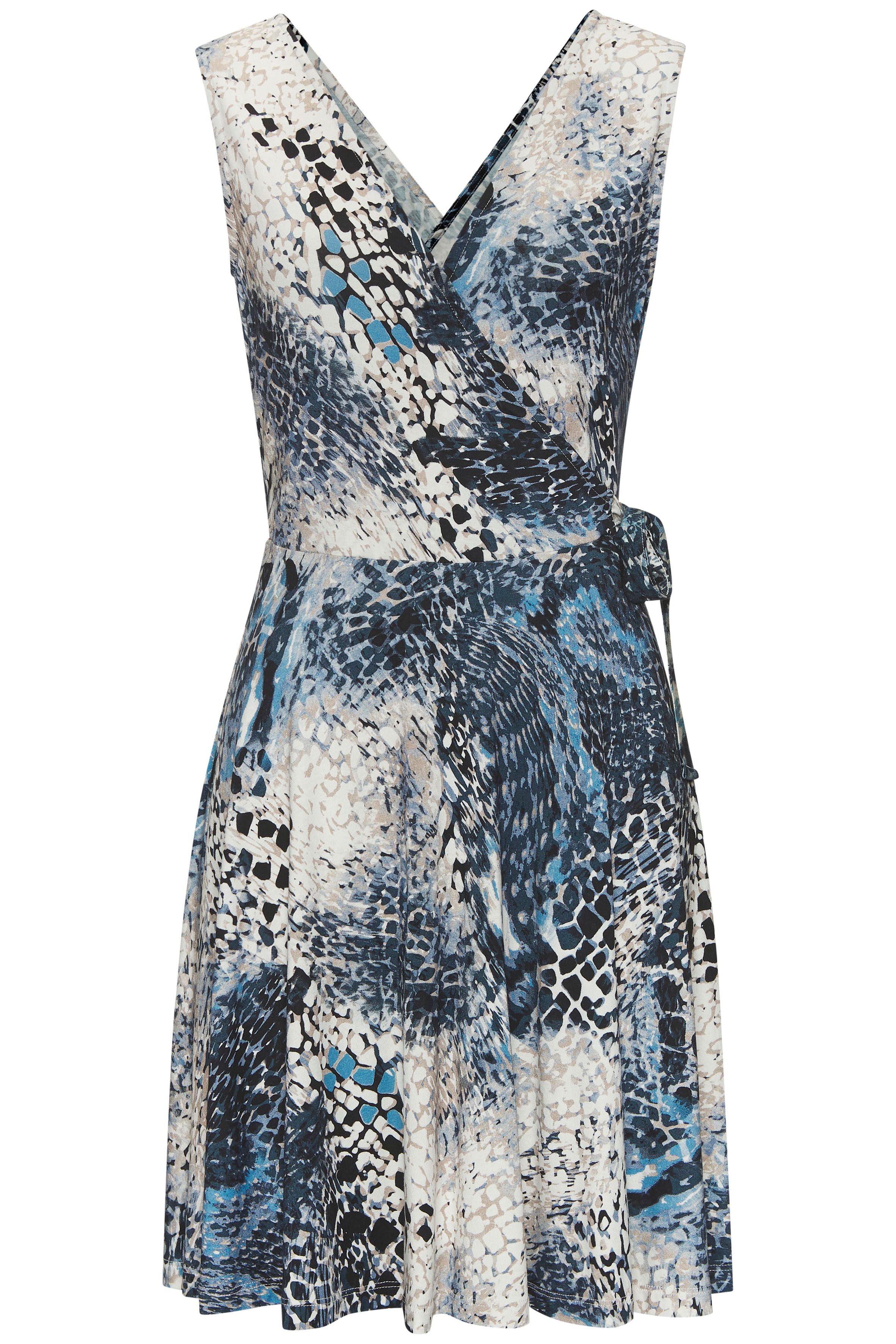 LASCANA Jerseykleid mit V-Ausschnitt und Zierschleife seitlich, mit Animaldruck Sommerkleid, Skaterkleid, Druckkleid, Strandkleid, modisch – Bild 2 von 5