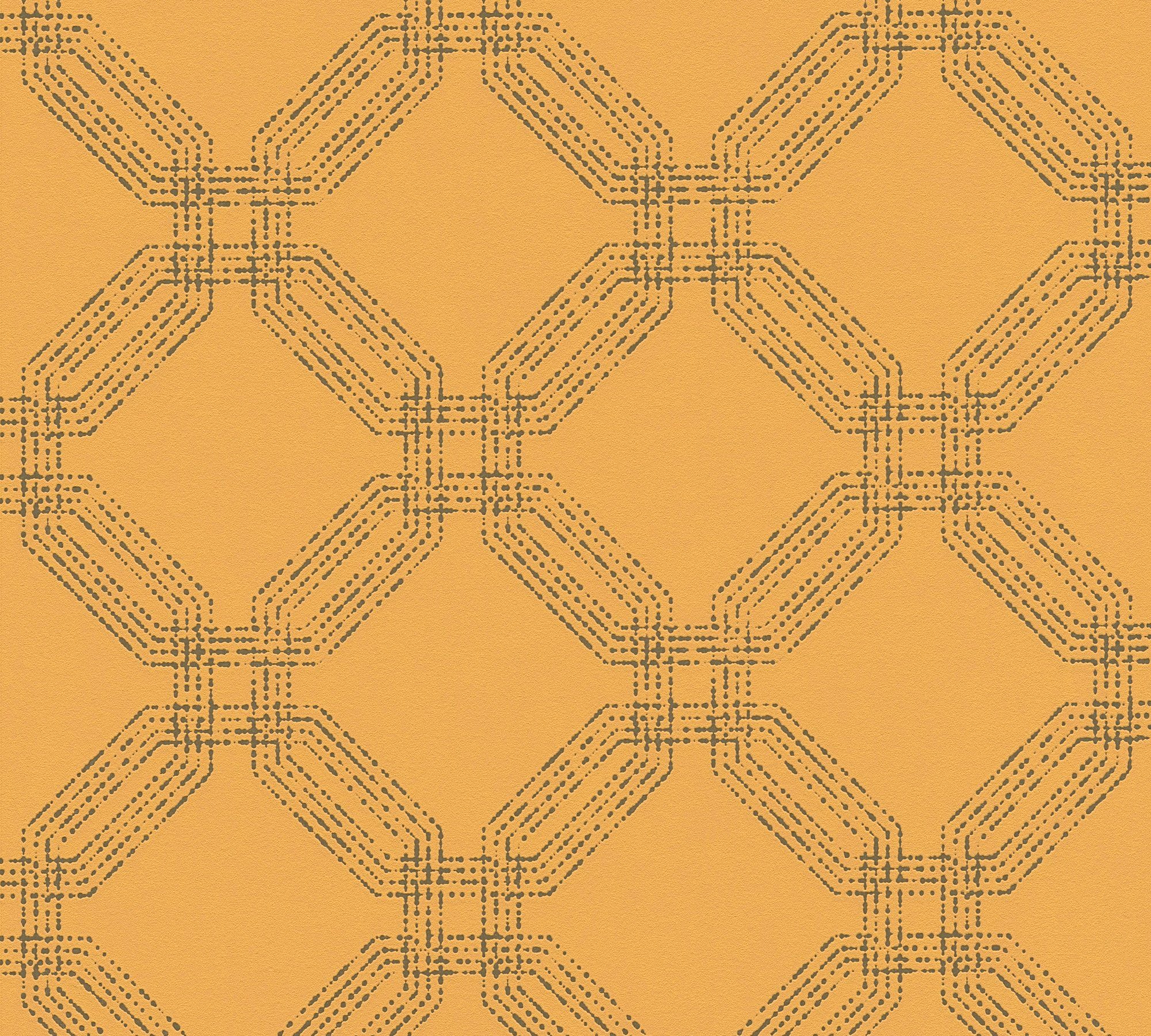 Geometrisch Pop Style, Moderne A.S. aufgeschäumt, orange/schwarz Création Tapete Vliestapete gemustert,