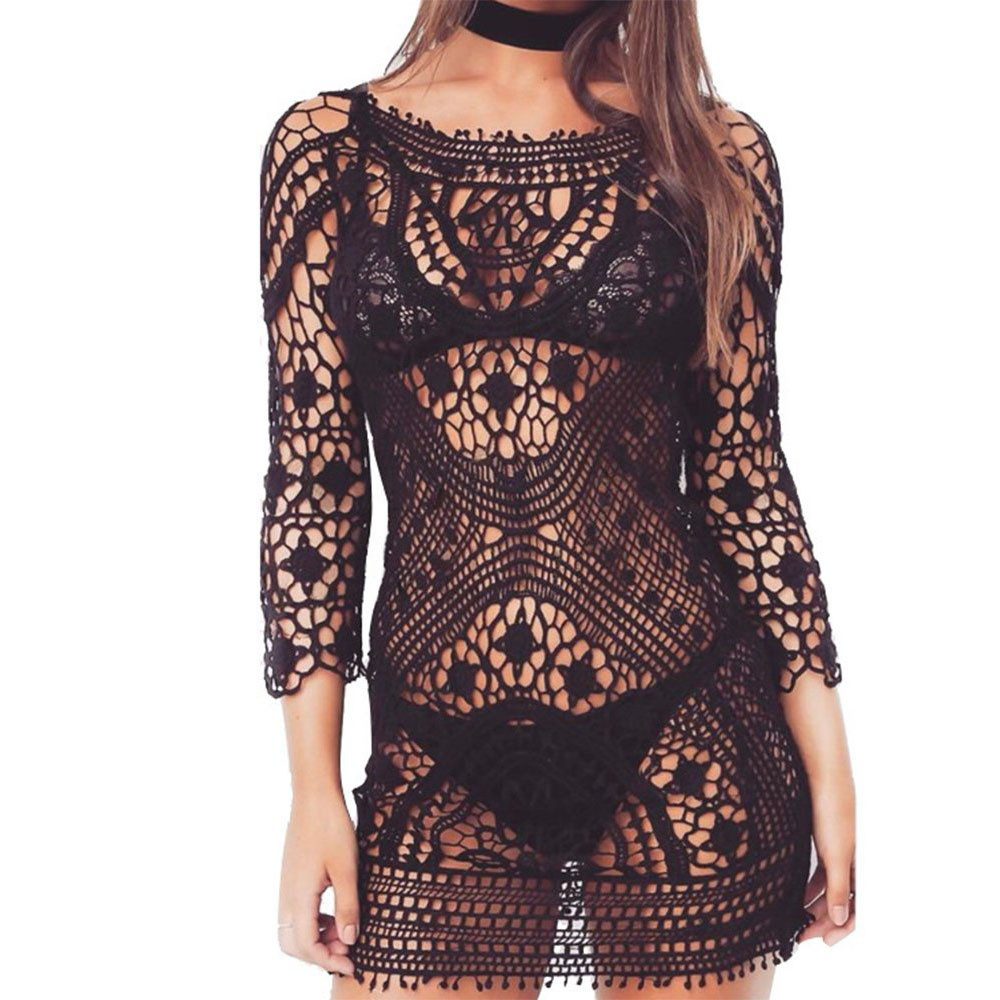 RWEUOQ Strandkleid Bikini-Cover-ups, locker sitzende Strandbekleidung günstig online kaufen