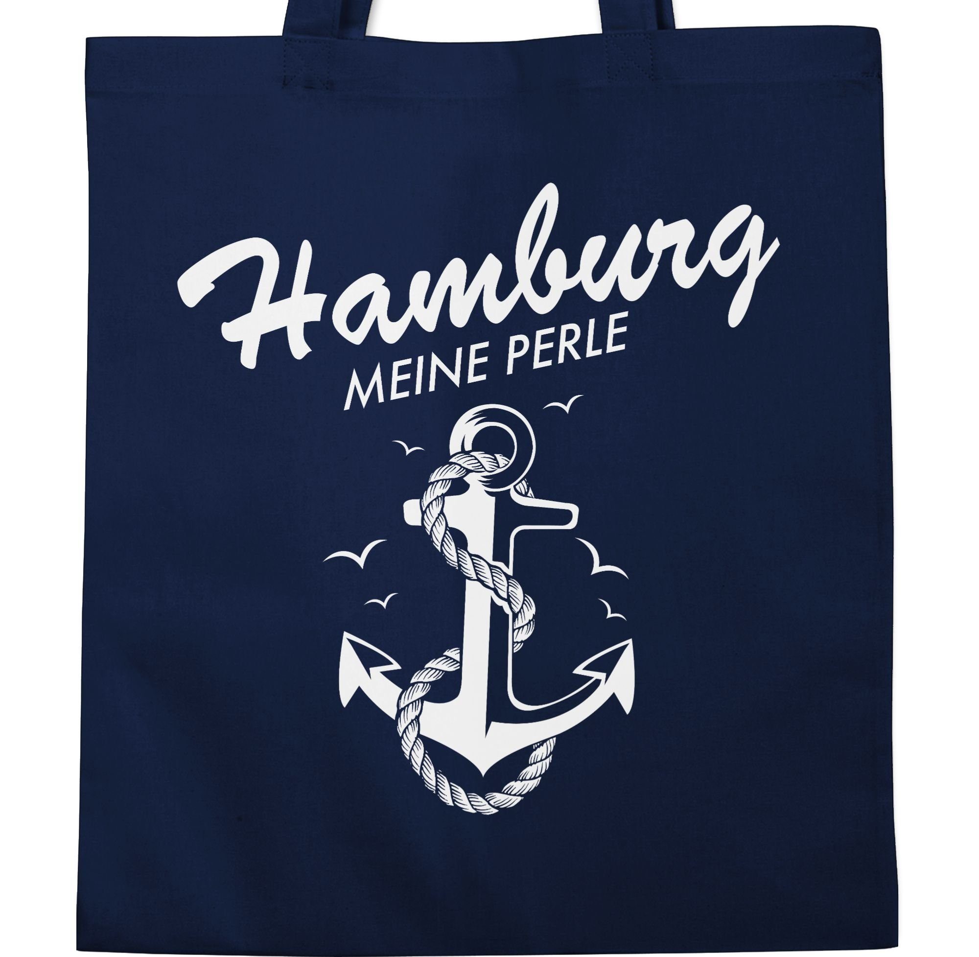 Hamburg City Perle, Shirtracer - 1 und meine Stadt Navy Blau Umhängetasche Outfit