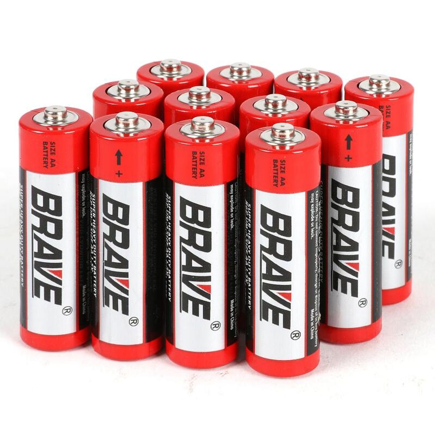 BURI 80x 12er-Pack Brave Batterien AA R6P UM-3 1,5V Großpackung 960 Stück Batterie, (960 St)