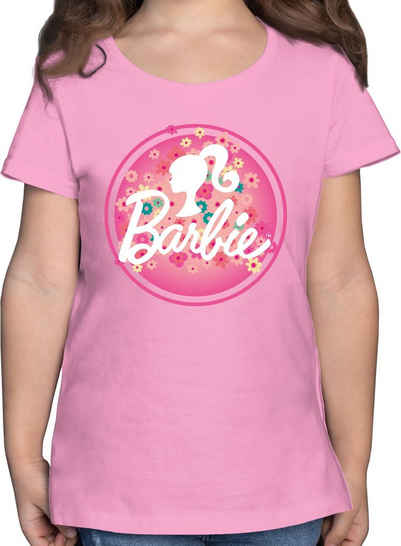 Shirtracer T-Shirt Barbie Logo Blumen Barbie Mädchen