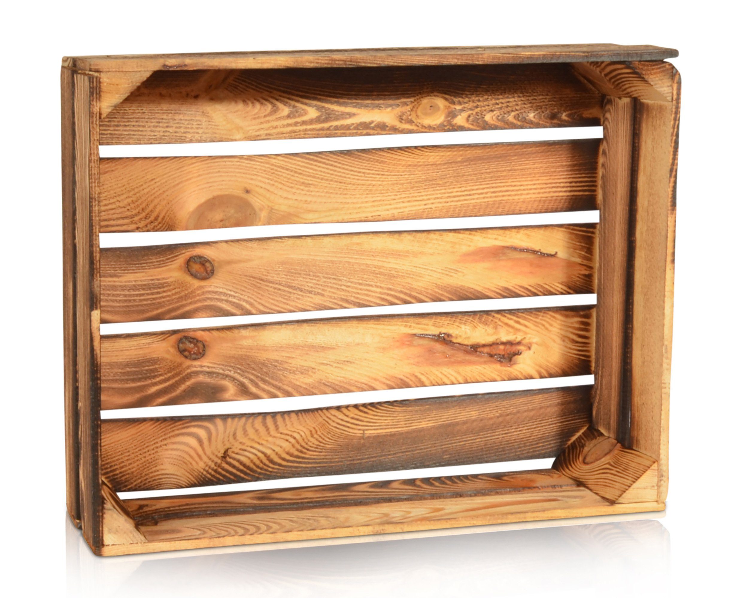 CHICCIE Holzkiste Regale Geflammt 50x40x15cm - günstig online kaufen