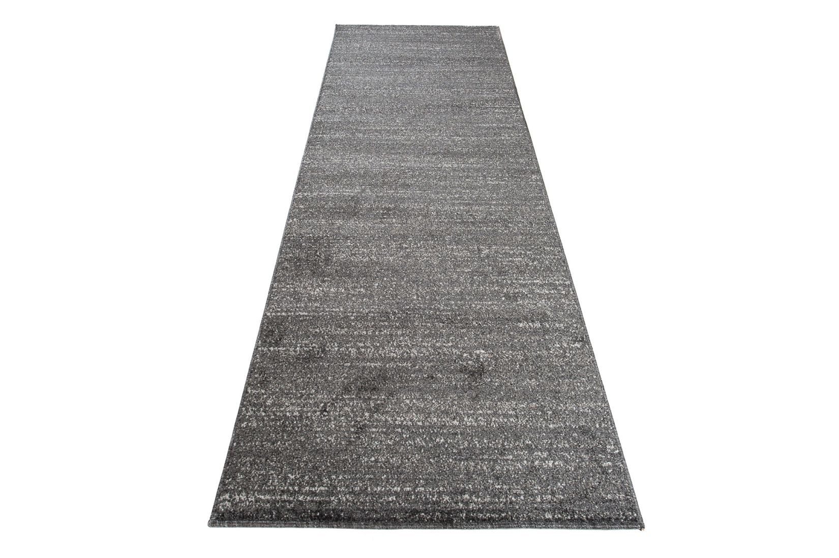 Mazovia Läufer Modern Einfarbig Schwarz Anthrazit Flur, Schlafzimmer, Diele, Fußbodenheizung – Bild 5 von 5