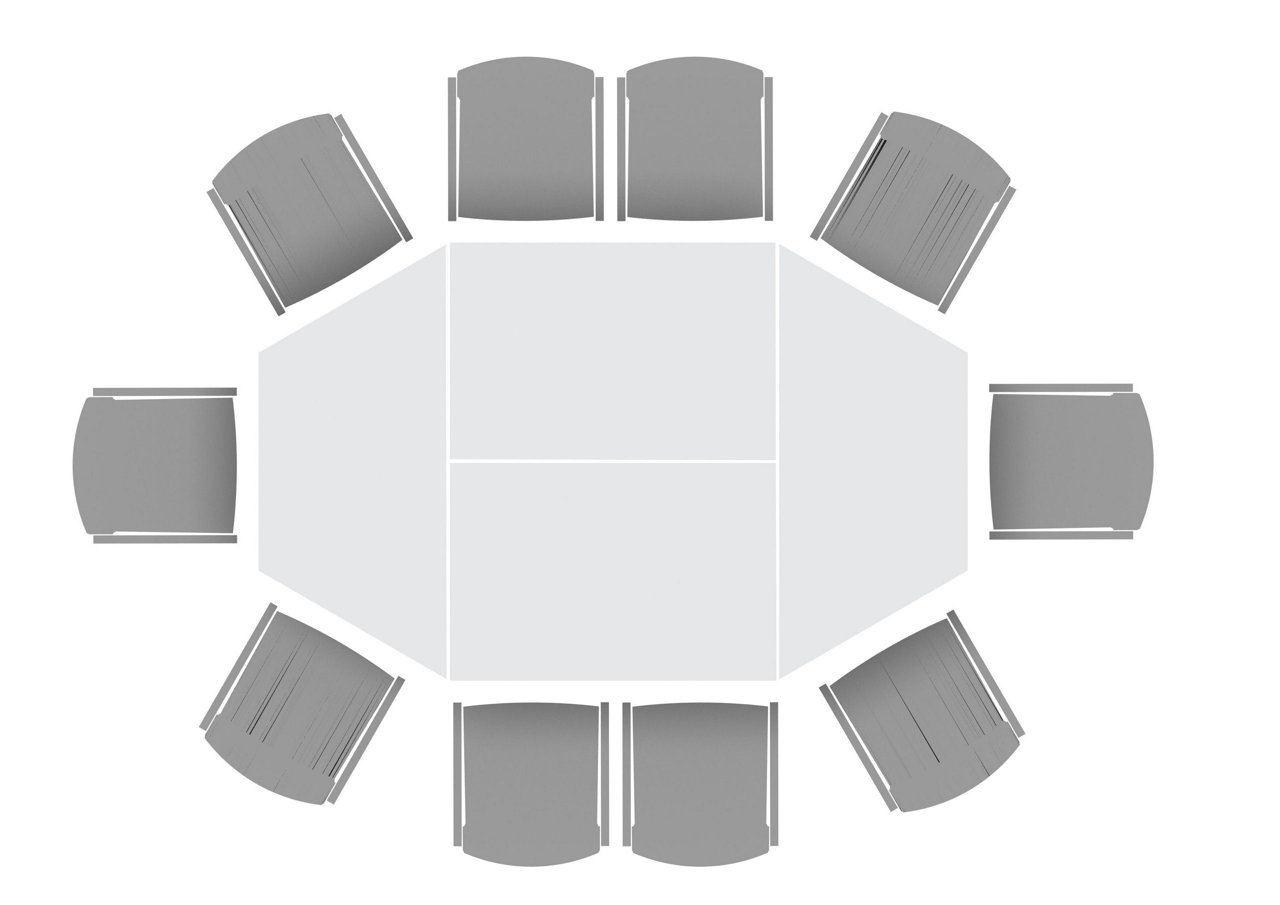 Gestell: Serie-D, Weiß cm Rundrohr schwarz Konferenztisch Rechteck: - Dekor: Besprechungstisch 120x80 bümö -