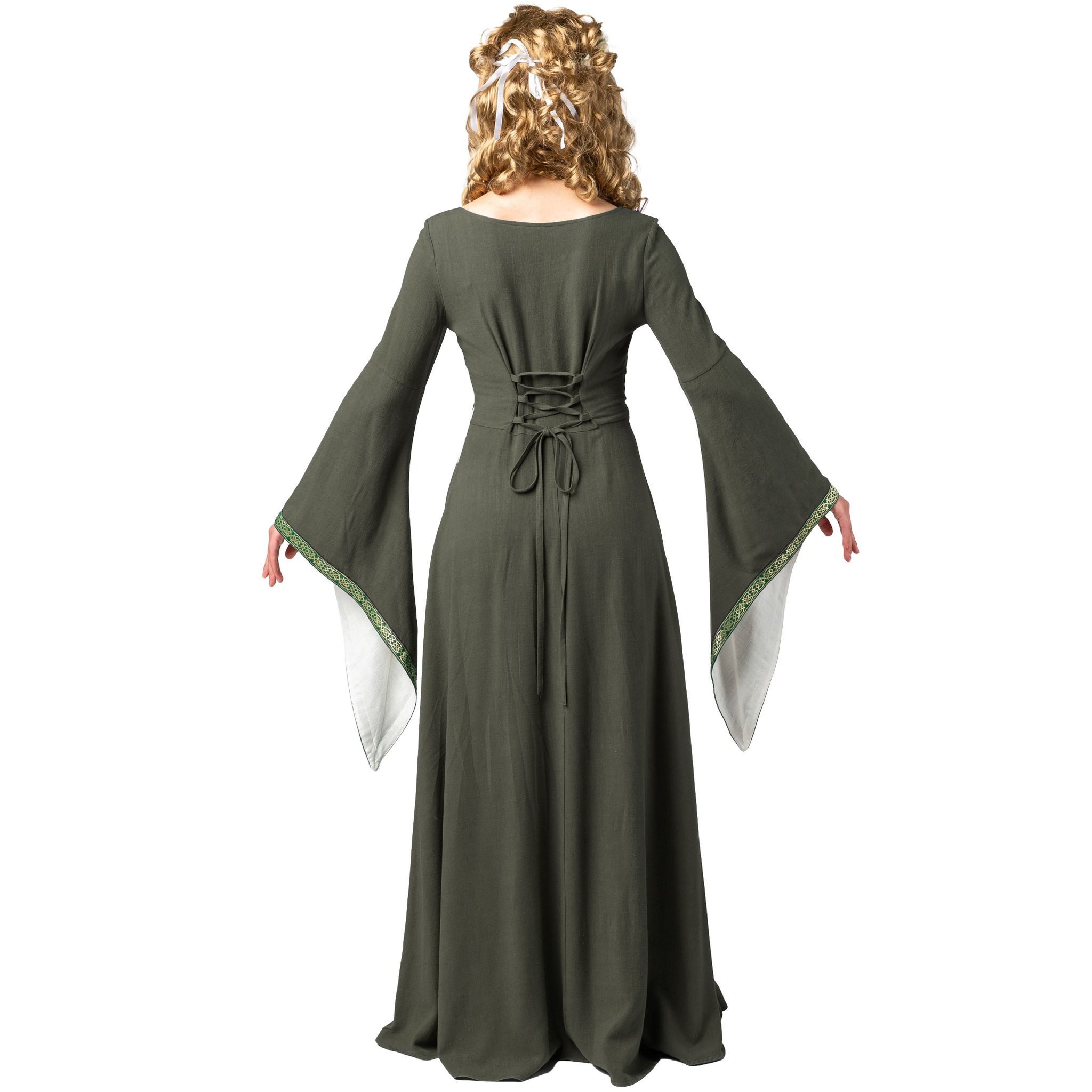 Orlob Kostüm Mittelalter Kleid Hedwig Grün mit Schnürung Damen