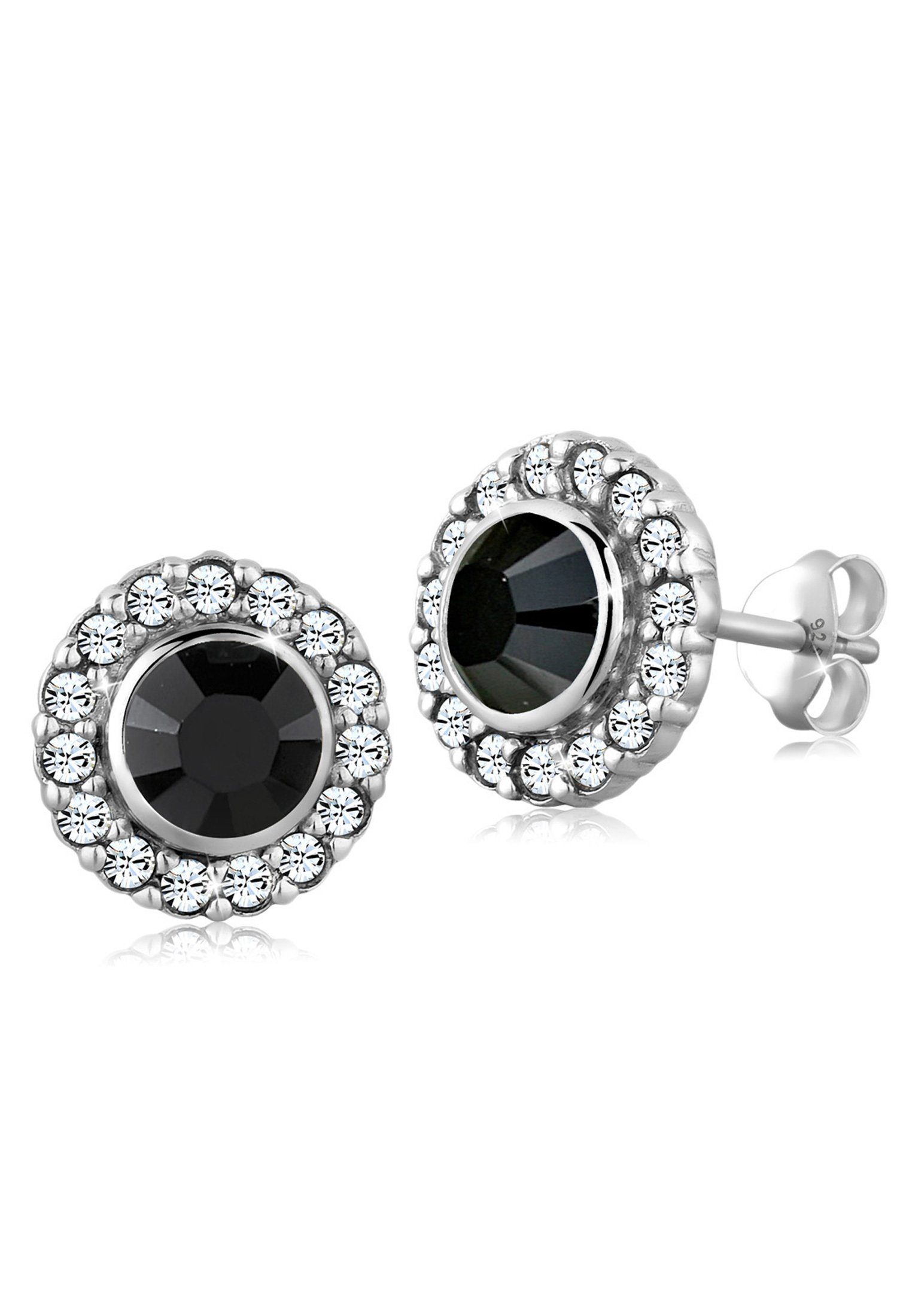 Elli Paar Ohrstecker Glamour Kristalle 925 Silber