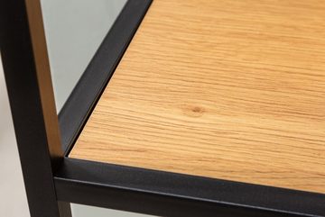 riess-ambiente Bücherregal SLIM LINE 150cm natur / schwarz, Einzelartikel 1-tlg., Wohnzimmer · Holzwerkstoff · Metall · mit Ablage · Industrial