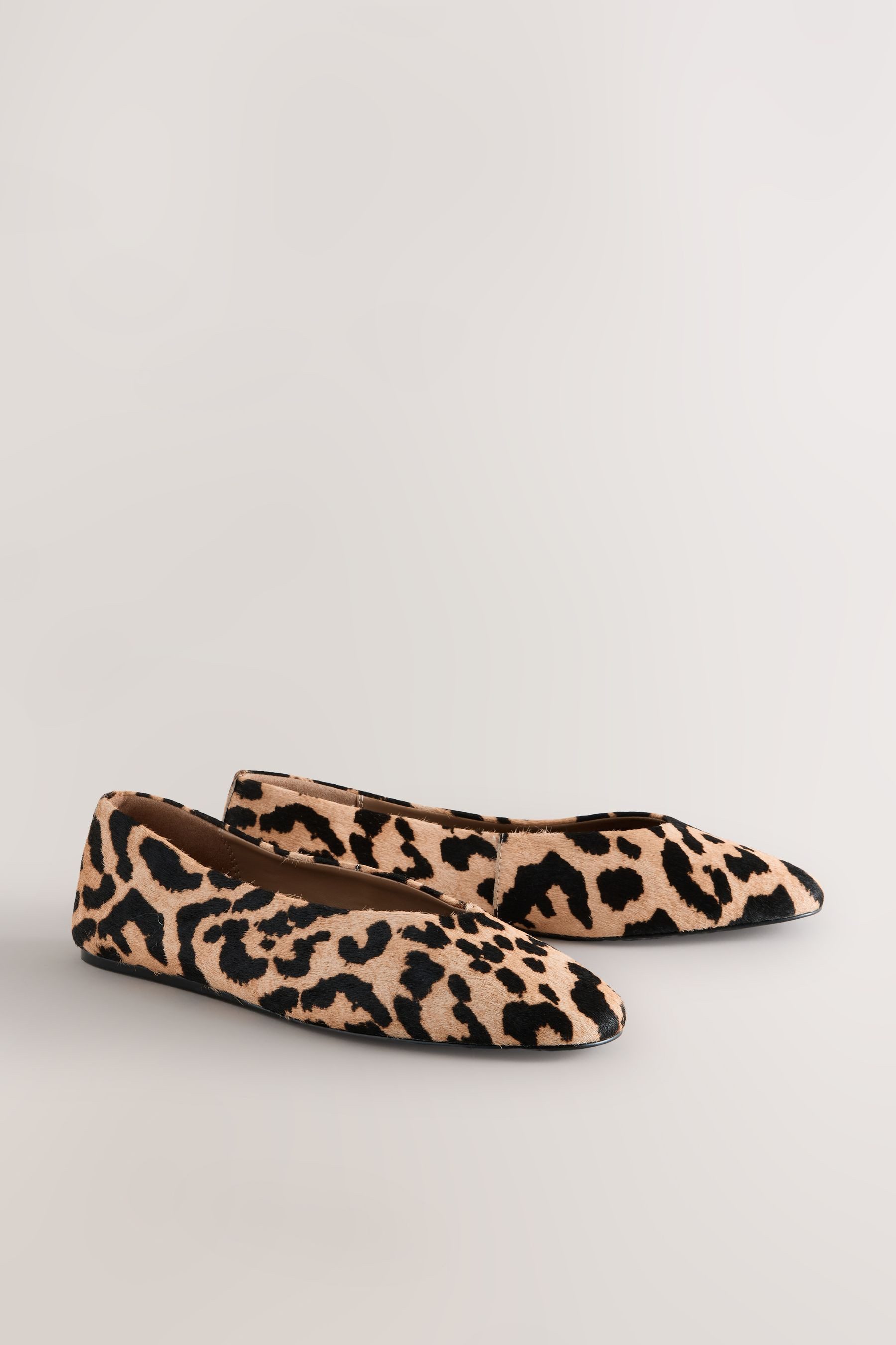 Forever Comfort® Lederballerinas mit runder Spitze Ballerina
