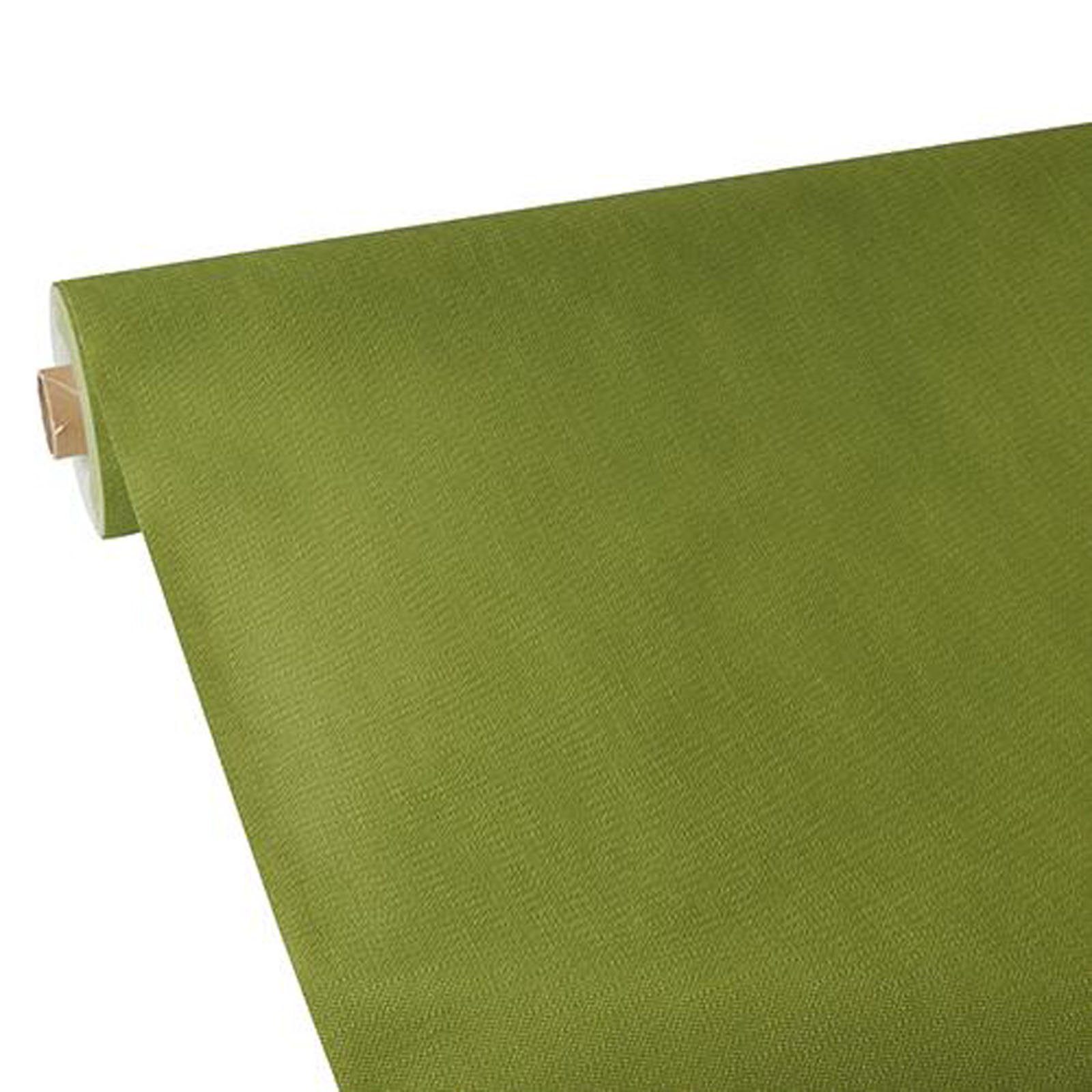 PAPSTAR Tischdecke 2 Stück Vlies Tischdecke, olivgrün soft selection plus 25 x 1,18 m