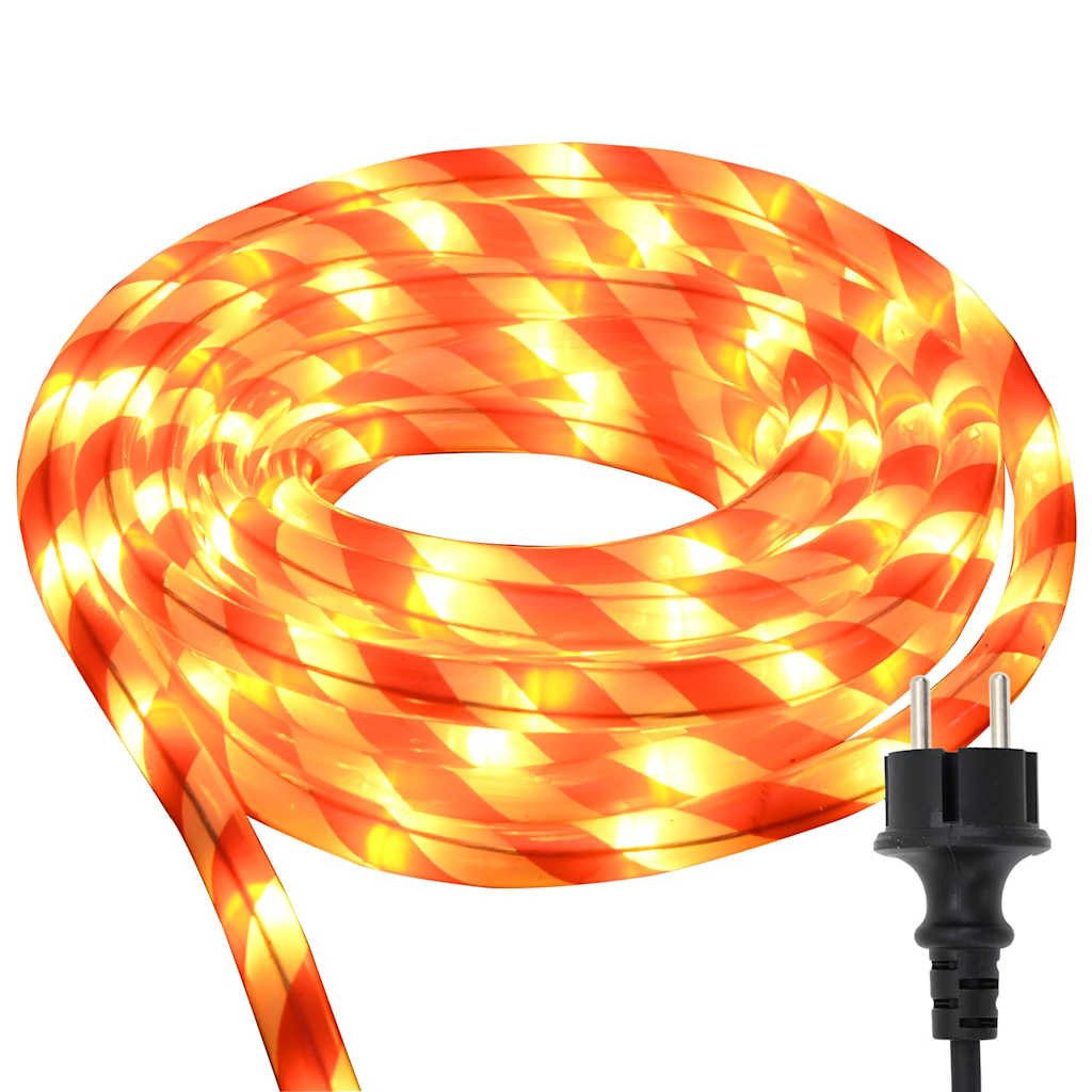 vidaXL LED-Lichterschlauch Lichtseil mit Seilleuchten Warmes Weiß 5 m PVC