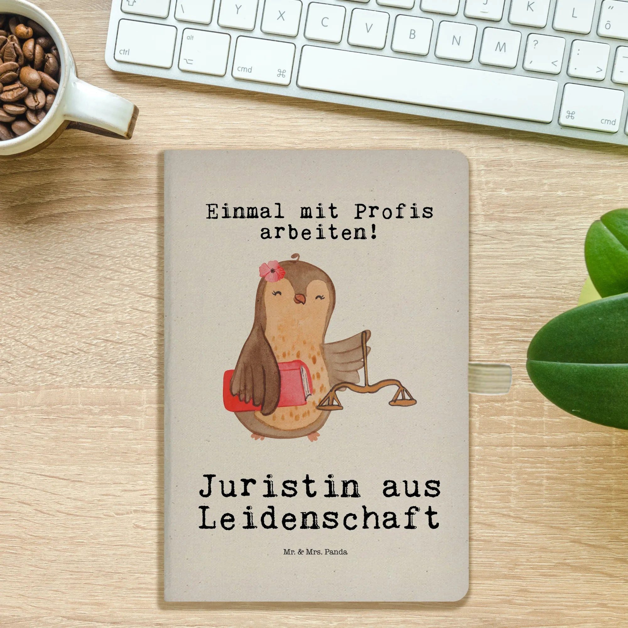 Thumbnail - Mr. & Mrs. Panda Notizbuch Juristin Leidenschaft - Transparent - Geschenk, Jurastudent, Anwältin Mr. & Mrs. Panda, Flexi...