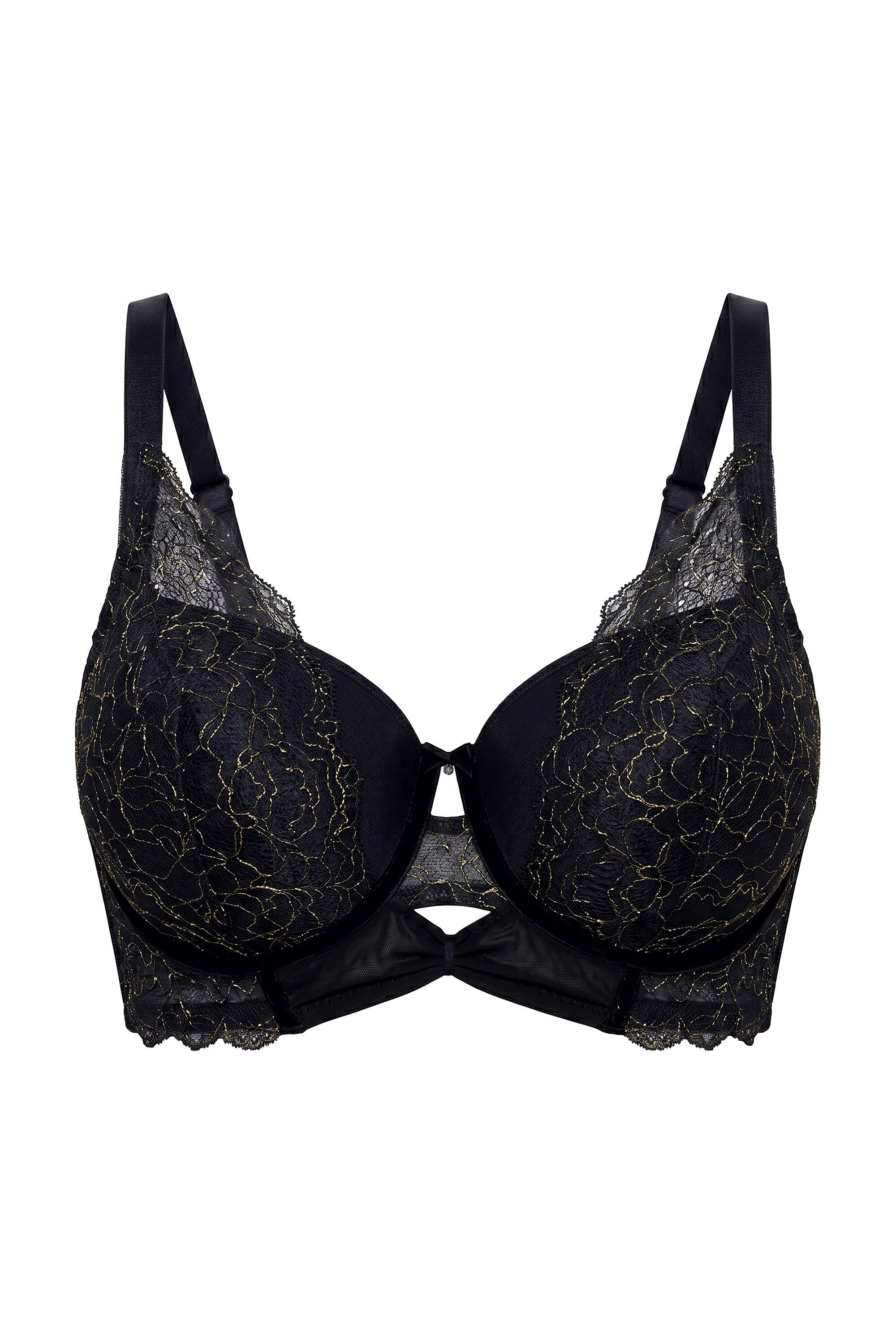Ulla Popken Longline-BH TruYou Bügel-BH Longline Punkte Mesh – Bild 2 von 4