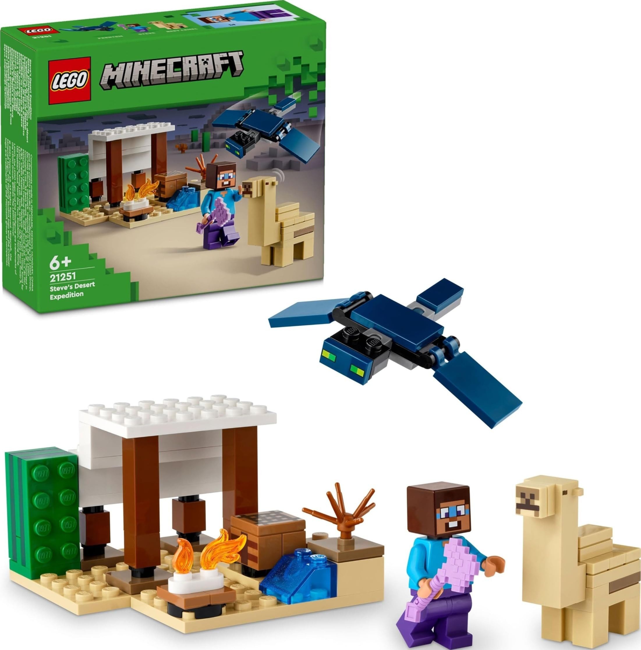 LEGO® Minecraft Steves Wüstenexpedition 21251 Konstruktions-Spielset, (75 St), 75-teiliges LEGO Bauset von lego®