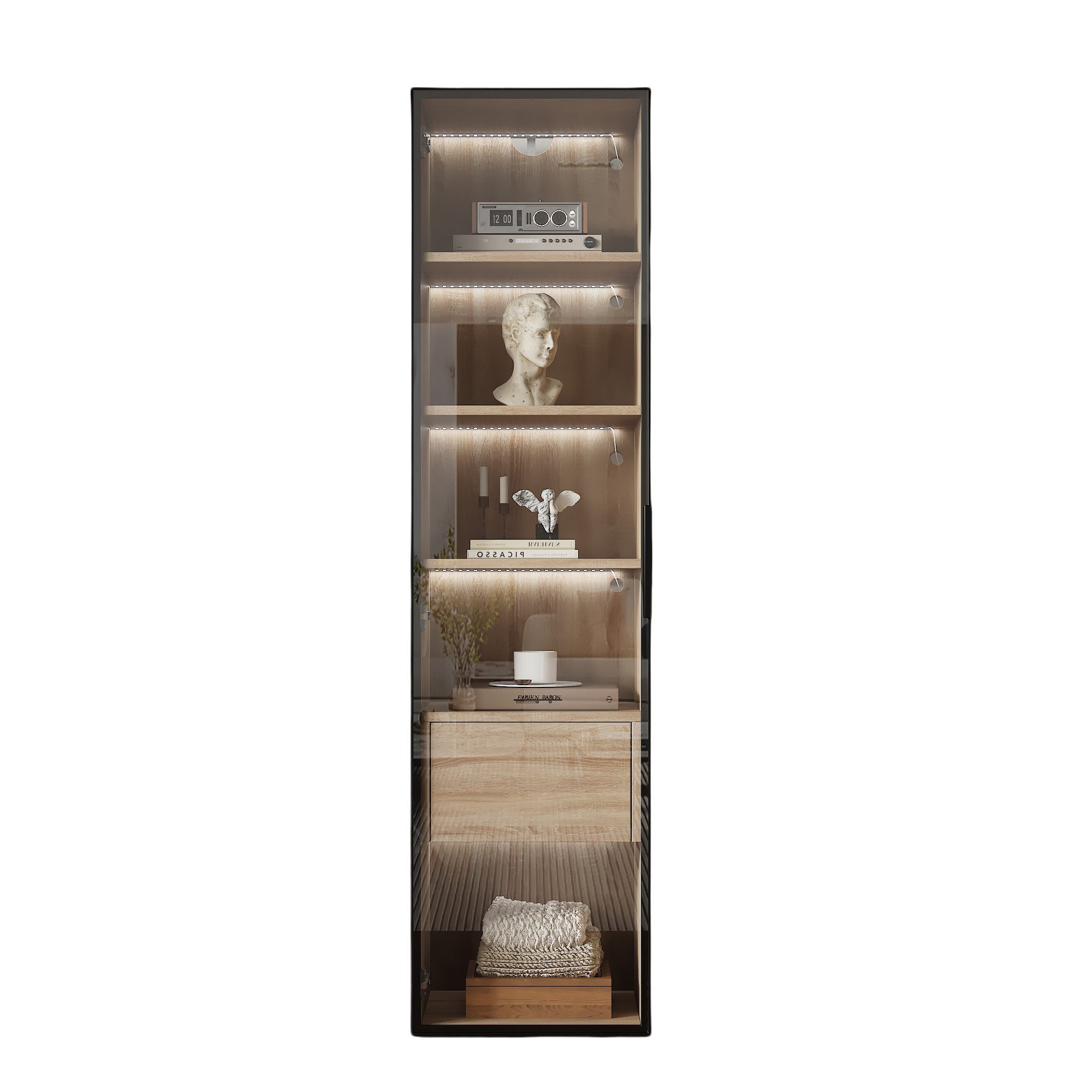 MODFU Vitrine Bad-Organizer (Hochschrank, Lagerschrank, Highboard, Lagersch günstig online kaufen