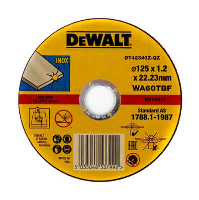 DeWalt Trennscheibe Dewalt Trennscheibe Edelstahl (125 mm x 1,2 mm, f.¼r schnelle und