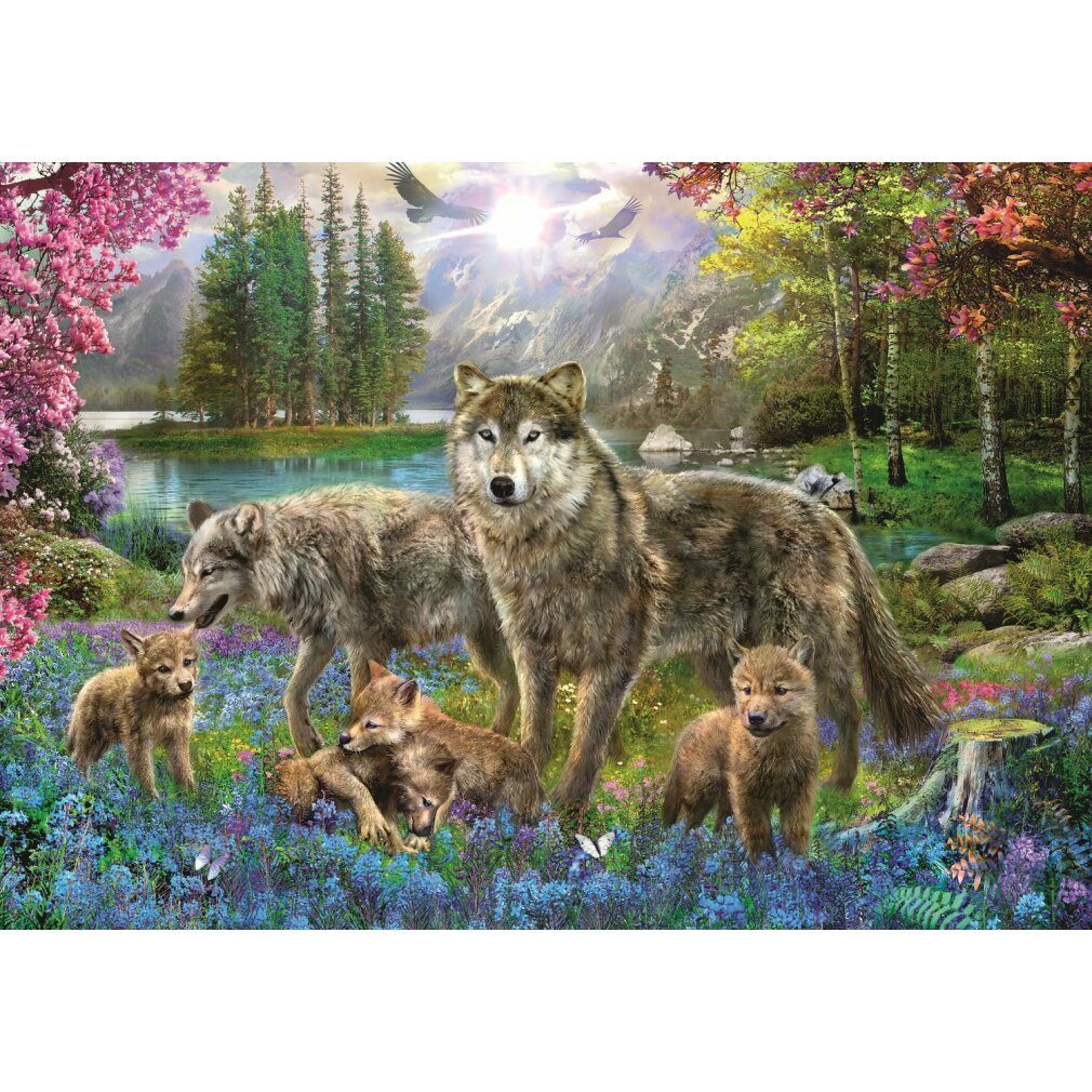 Trefl Puzzle Puzzle Wolf Familie 1000 Teile, Puzzleteile günstig online kaufen