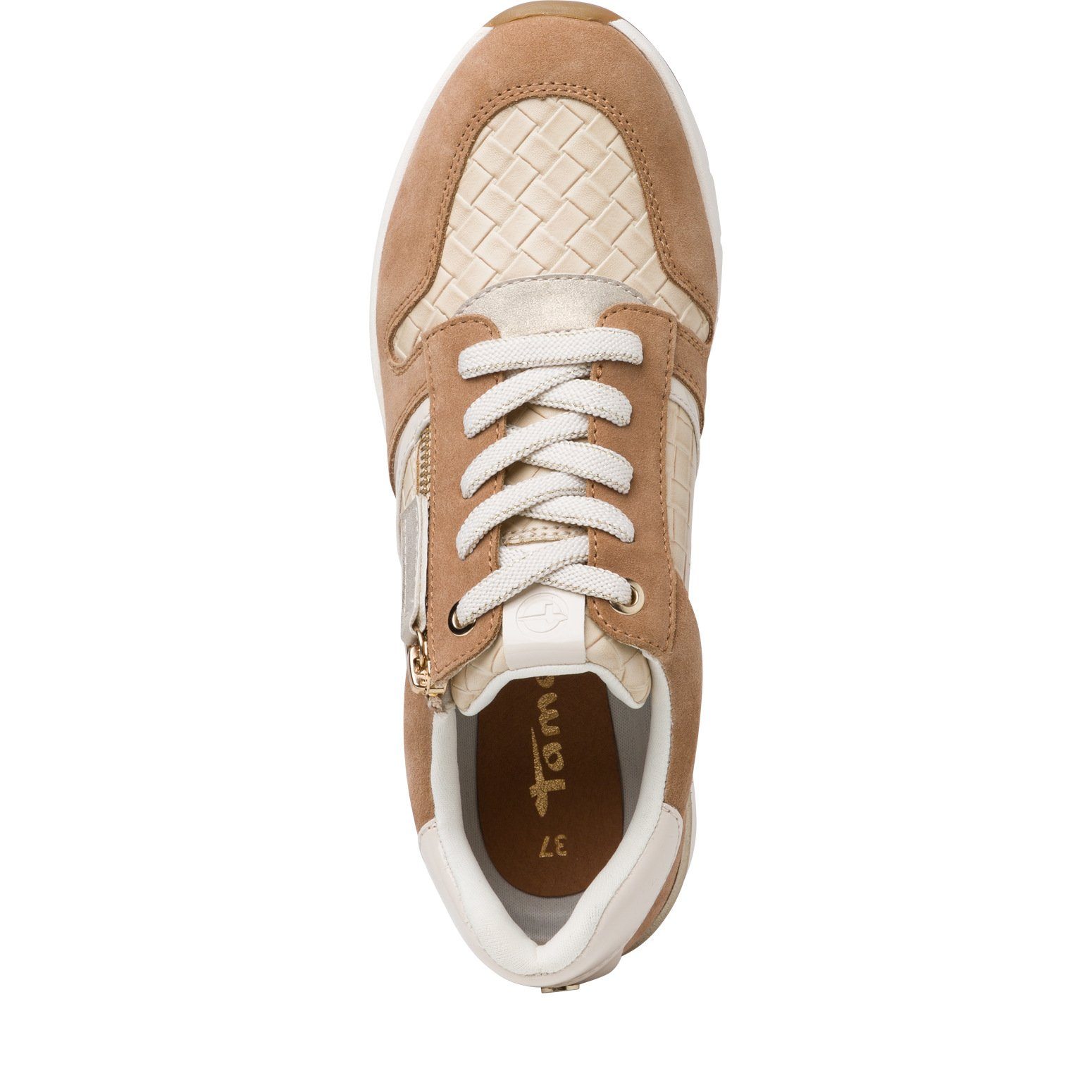 Tamaris Tamaris Comfort-Lining Damen Sneaker 1-23702-28-452 CAMEL/BEIGE ST Sneaker