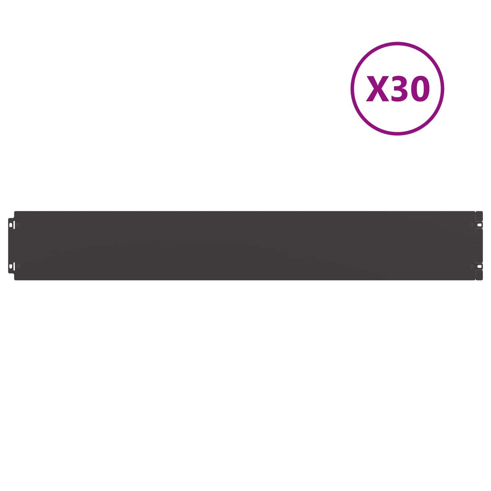 vidaXL Beetumrandung Rasenkanten 30 Stk. 15 x 103 cm Stahl Schwarz