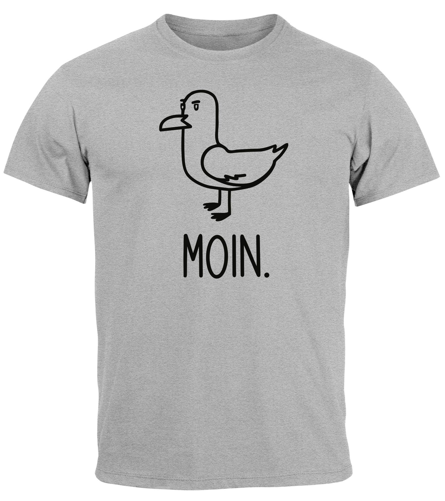 MoonWorks Print-Shirt Herren T-Shirt Frontprint Moin günstig online kaufen
