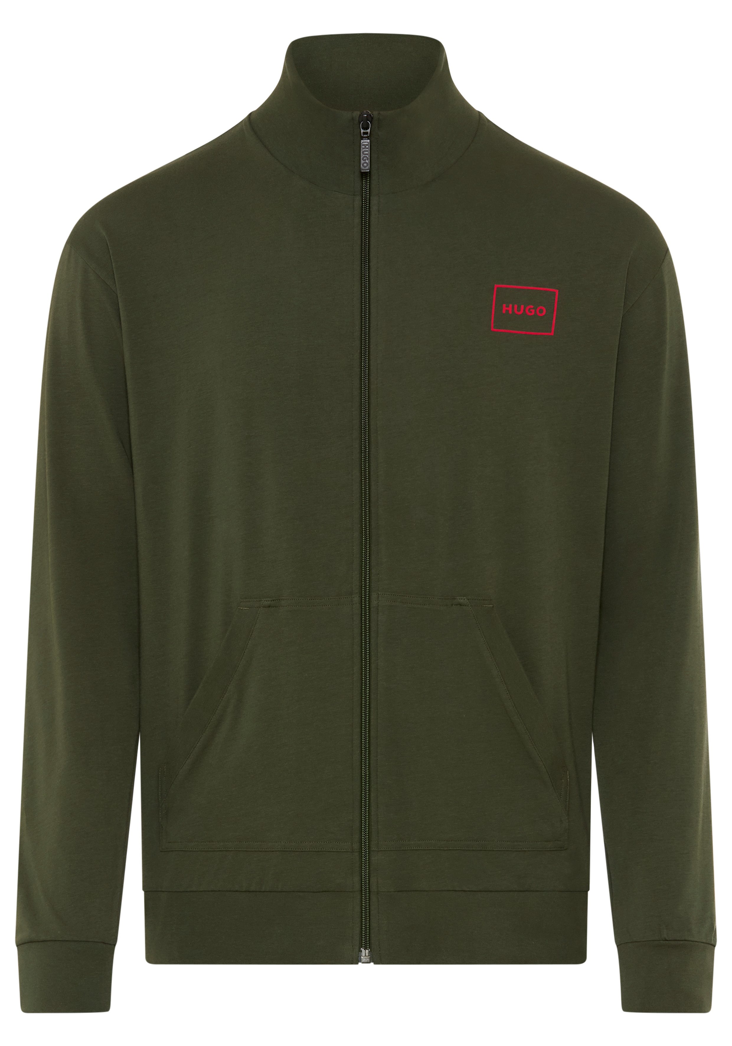 HUGO Sweatjacke Laze Zip Jacket mit seitlichen Taschen
