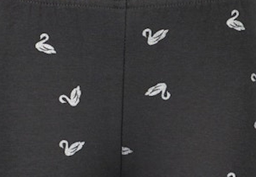 Blue Seven Leggings Blue Seven Sweat Leggings anthrazit Motiv Schwan (1-tlg., kein Set)
