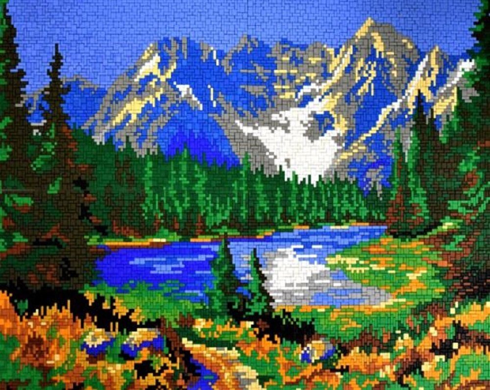 Stick it Steckpuzzle Gebirgssee, 10800 Puzzleteile
