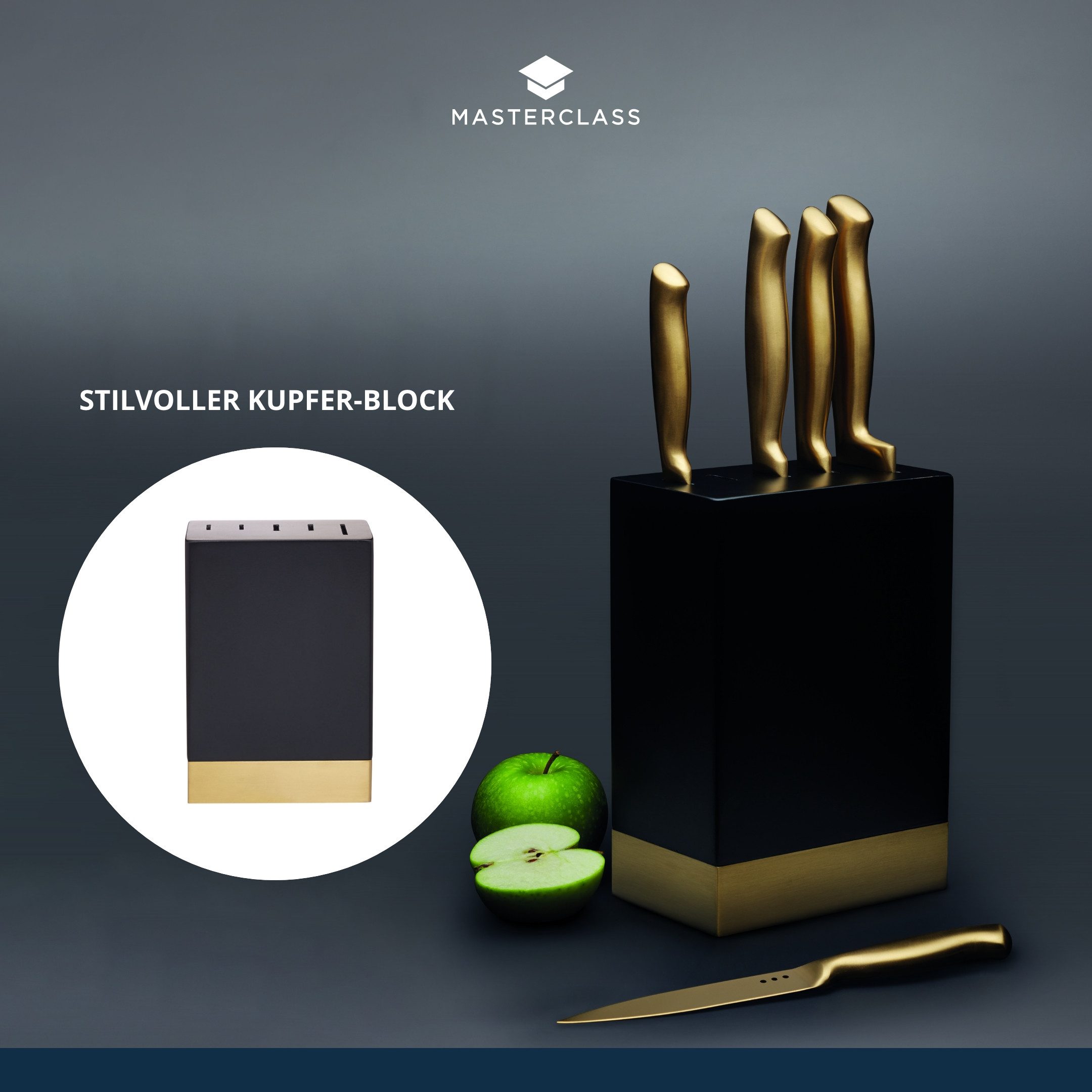 MasterClass Messerblock MasterClass (6tlg), mit Edelstahlmesserset