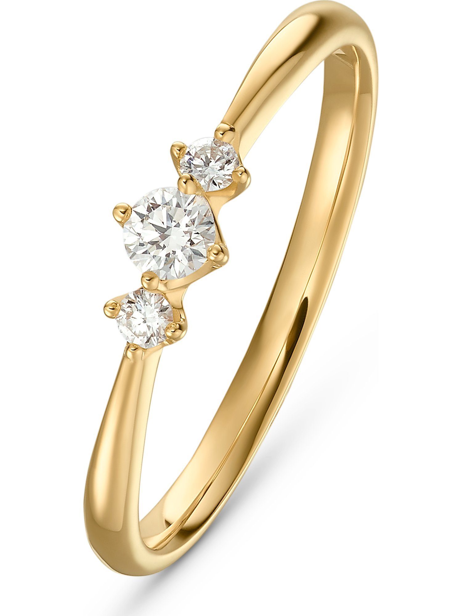 Diamantring CHRIST Damen-Damenring 1 Diamant
