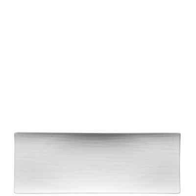 Rosenthal Servierplatte Mesh Weiß Platte 34 x 13 cm flach, Porzellan, (1-tlg)