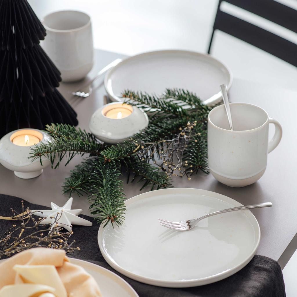 like. by Villeroy & Boch Frühstücks-Geschirrset Winter Glow Frühstücks-Set 3er Set (3-tlg), 1 Personen, Porzellan