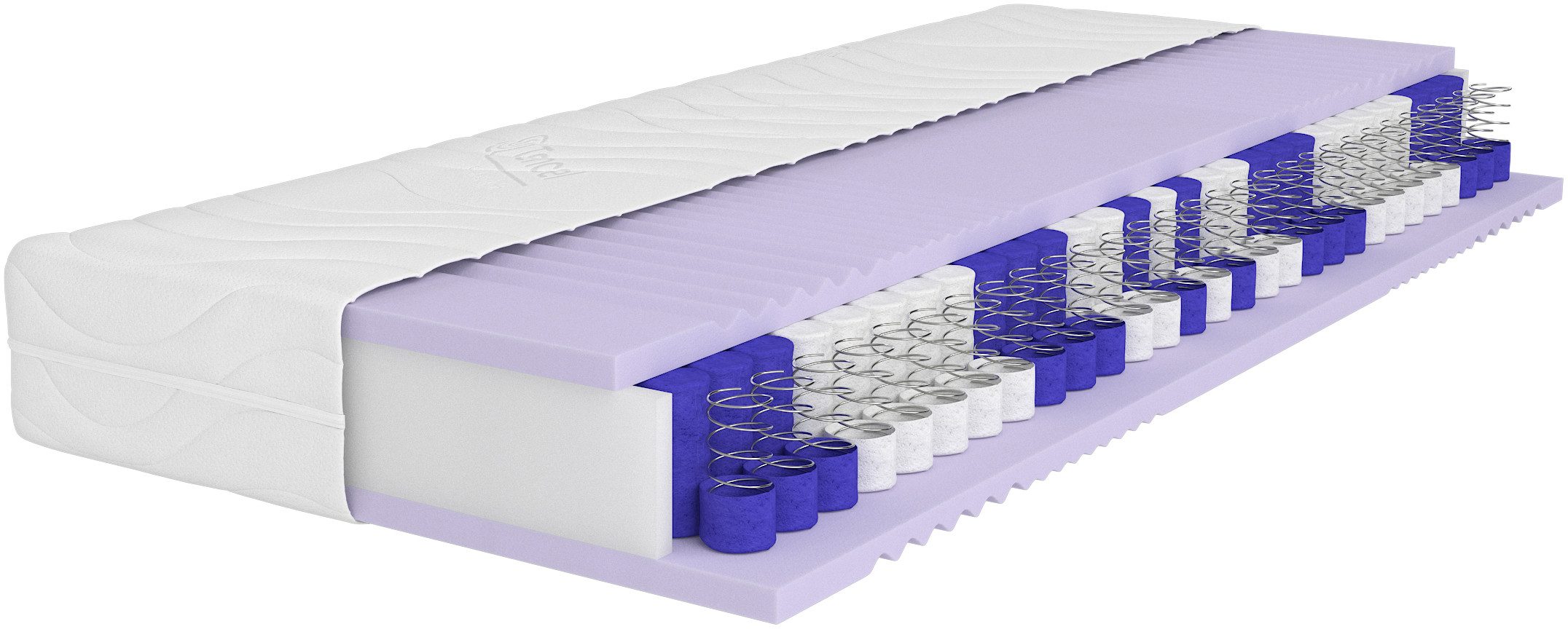 Taschenfederkernmatratze NEUHEIT: Lasse, 7 Zonen Matratze 90x200, 140x200 cm, langlebige Qual., Älgdröm, 22 cm hoch, Matratze H2, H3 & H4, atmungsaktiv, Hausstauballergiker geeignet