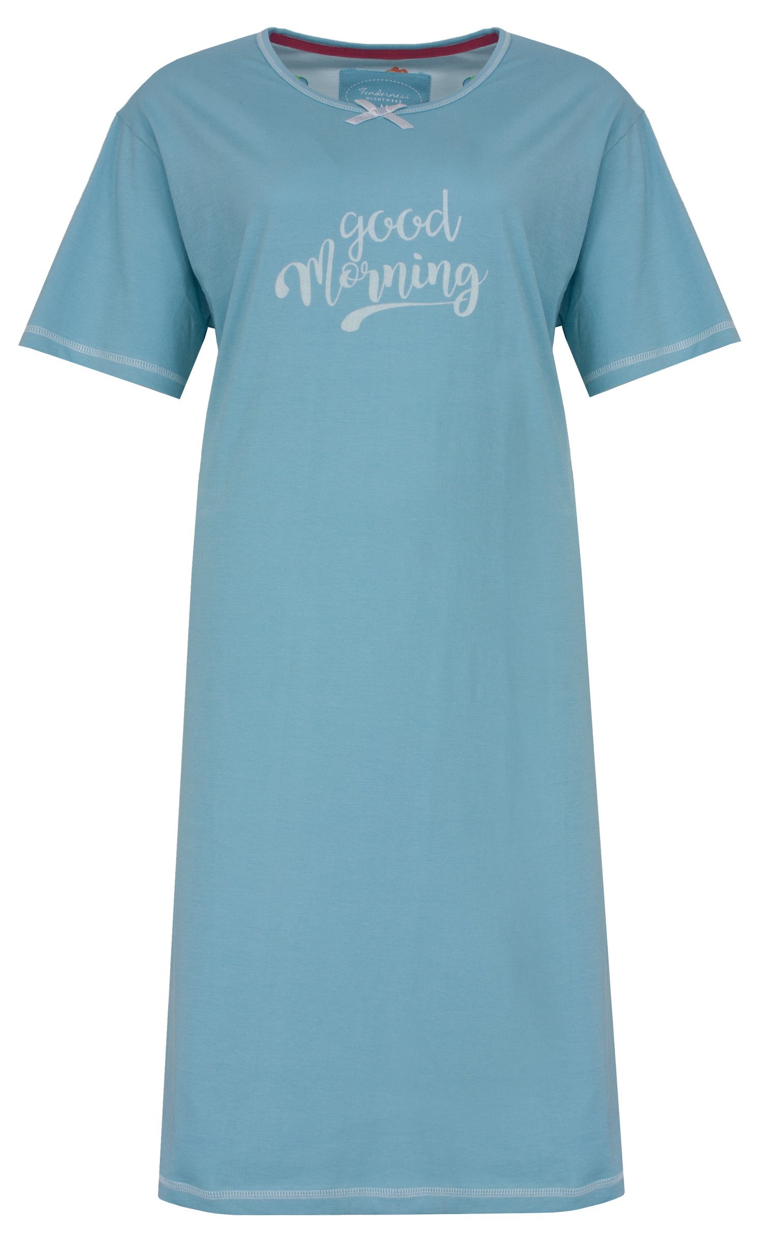 Tenderness Nachthemd Damen Schlafshirt mit kurzem Arm (1-tlg) Baumwolle