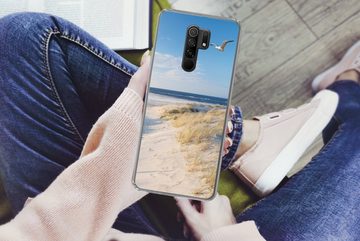 MuchoWow Handyhülle Düne - Möwe - Strand - Meer - Sonne, Phone Case, Handyhülle Xiaomi Redmi 9, Silikon, Schutzhülle