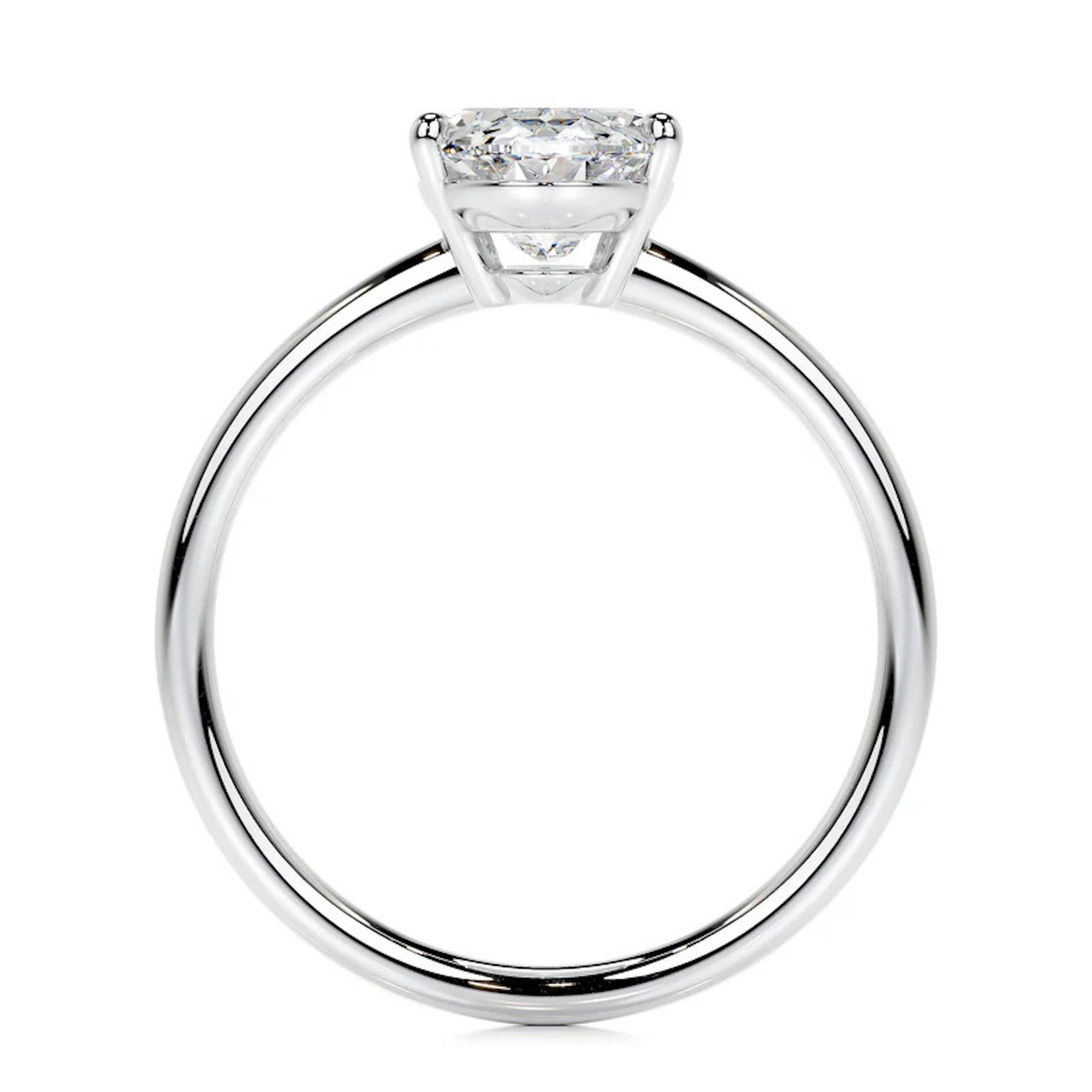 Nicole Manson Diamantring 585 Gold mit Ovaler Labordiamant 1ct - 3 ct, Ovaler Solitärring