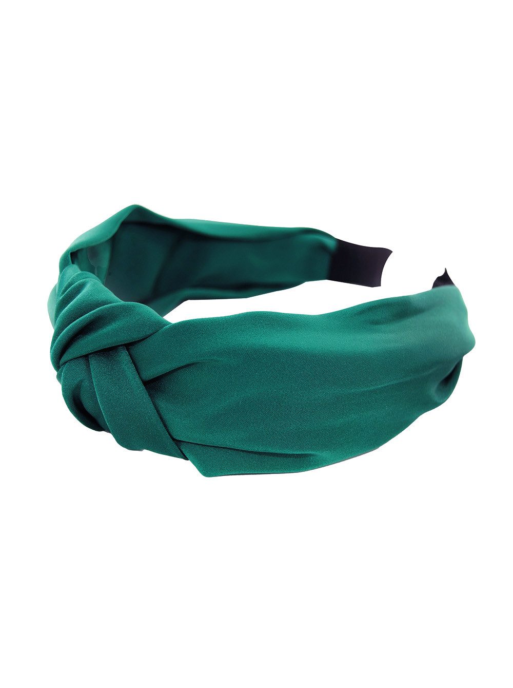 axy Haarreif Breiter Haarreif mit Knoten und Satin bezogen, Vintage Damen Haareifen Haarband
