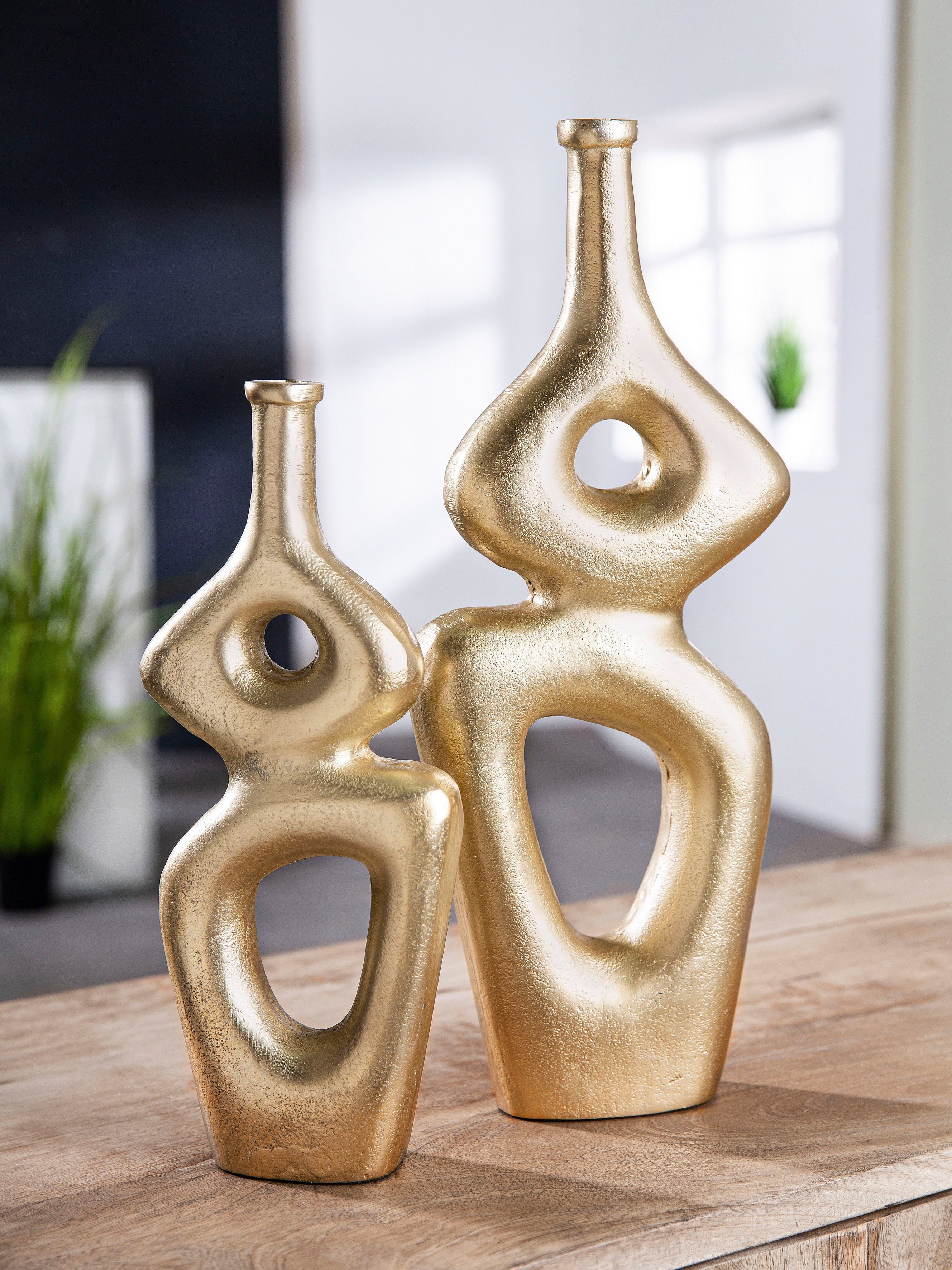 Formas by Gilde Vase Casablanca (1 St), Dekoobjekt Aluminium, aus Dekovase