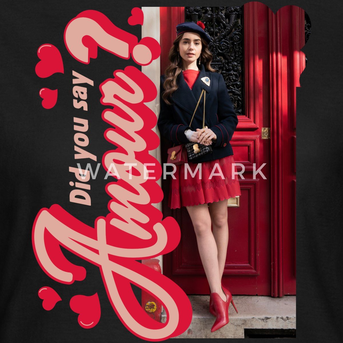 Spreadshirt T-Shirt Emily In Paris Did You Say Amour Frauen T-Shirt (1-tlg) Slim Fit, fällt klein aus