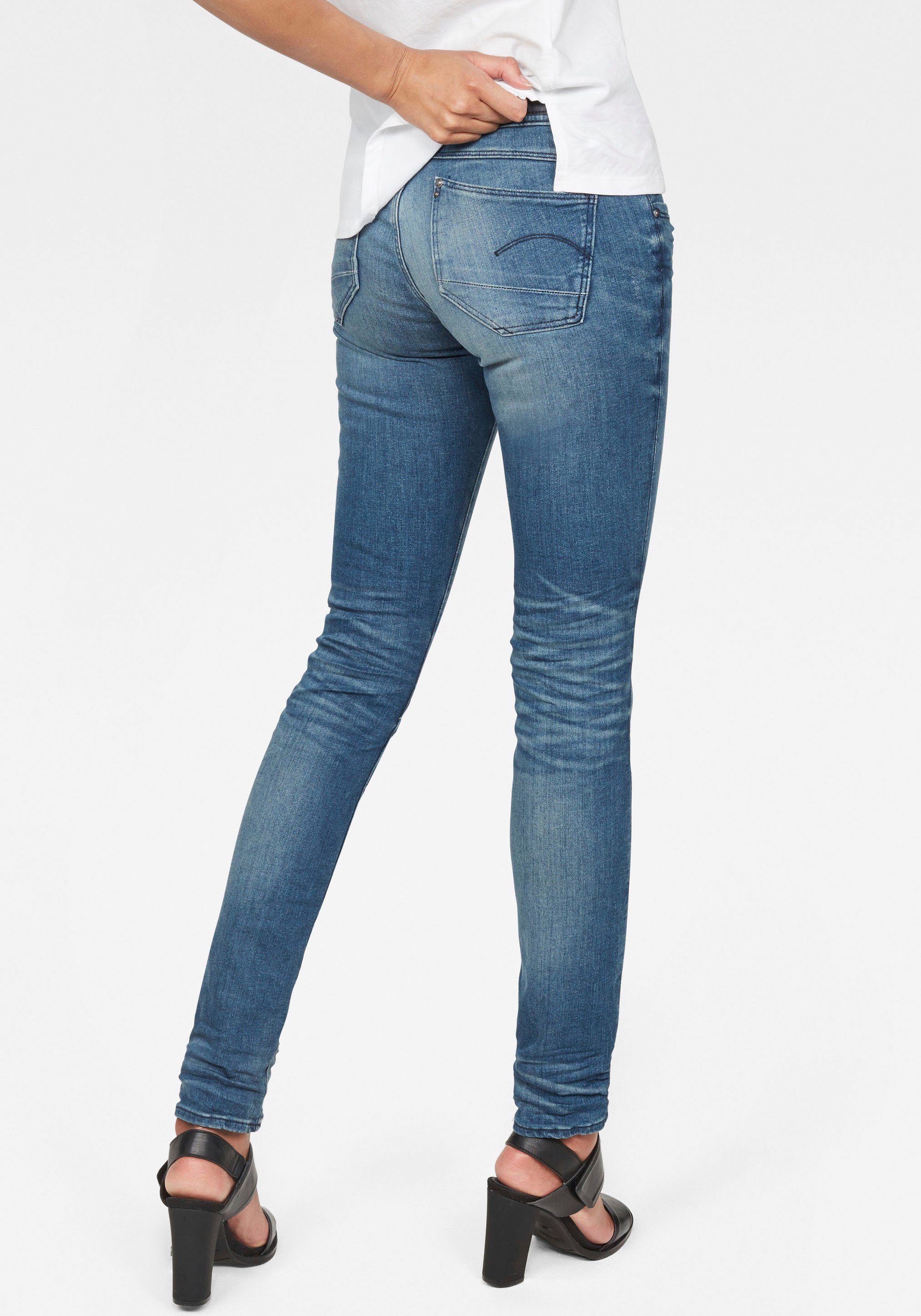 G-STAR Skinny-fit-Jeans GS-Lynn Mid Waist moderne Version des klassischen 5-Pocket-Designs