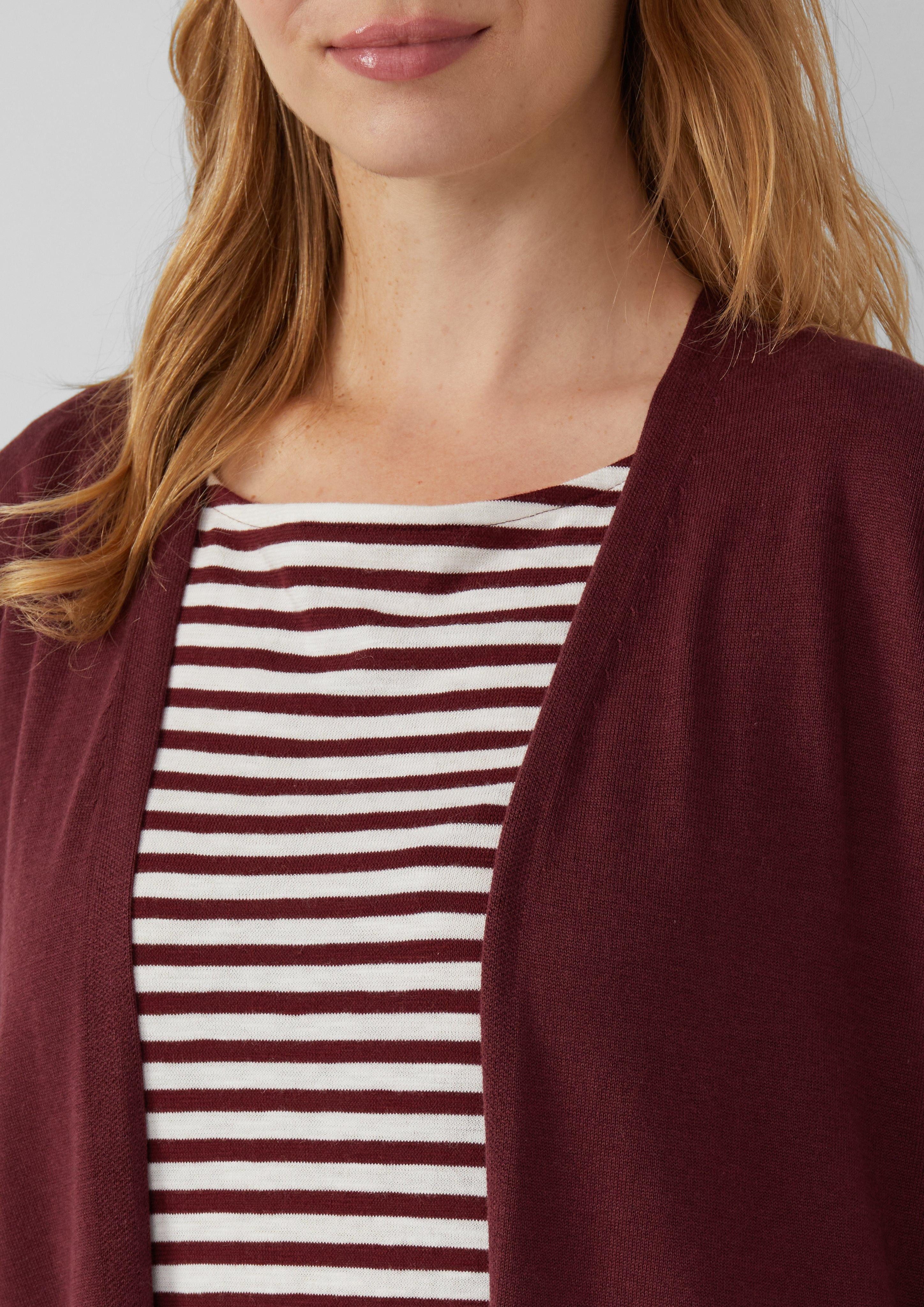 s.Oliver Strickjacke Cardigan aus Viskose-Baumwoll-Mix günstig online kaufen