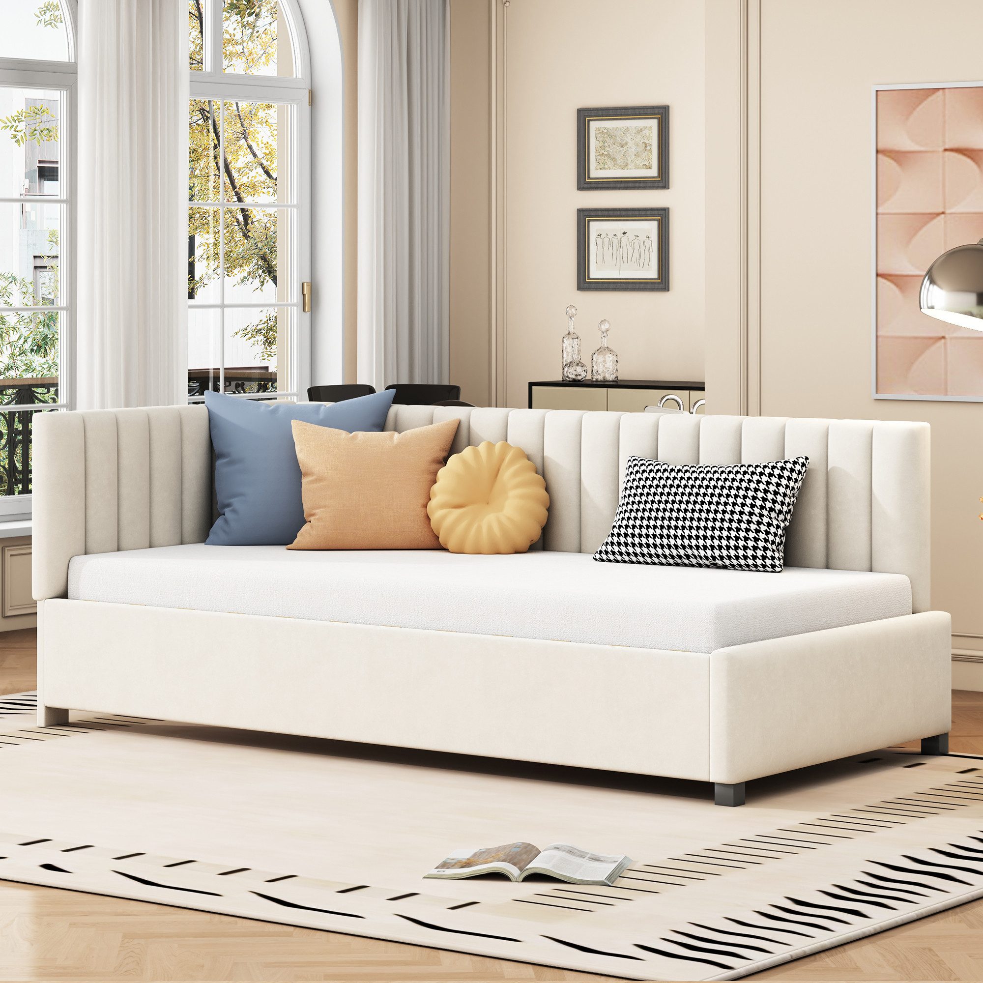 Flieks Polsterbett, Samt Daybett Tagesbett Schlafsofa günstig online kaufen