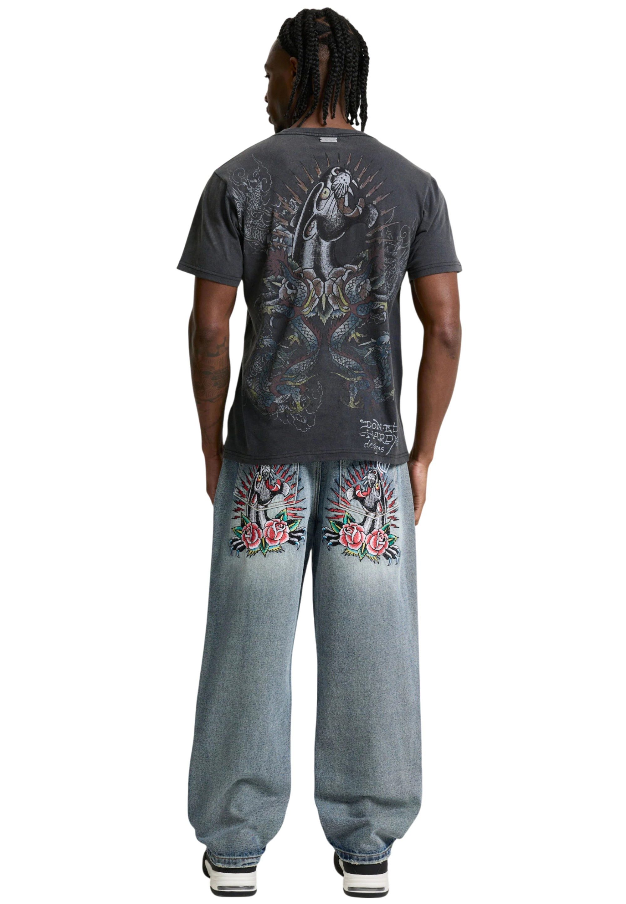 Ed Hardy Relax-fit-Jeans Jeans Ed Hardy Embroidered Panther Relax